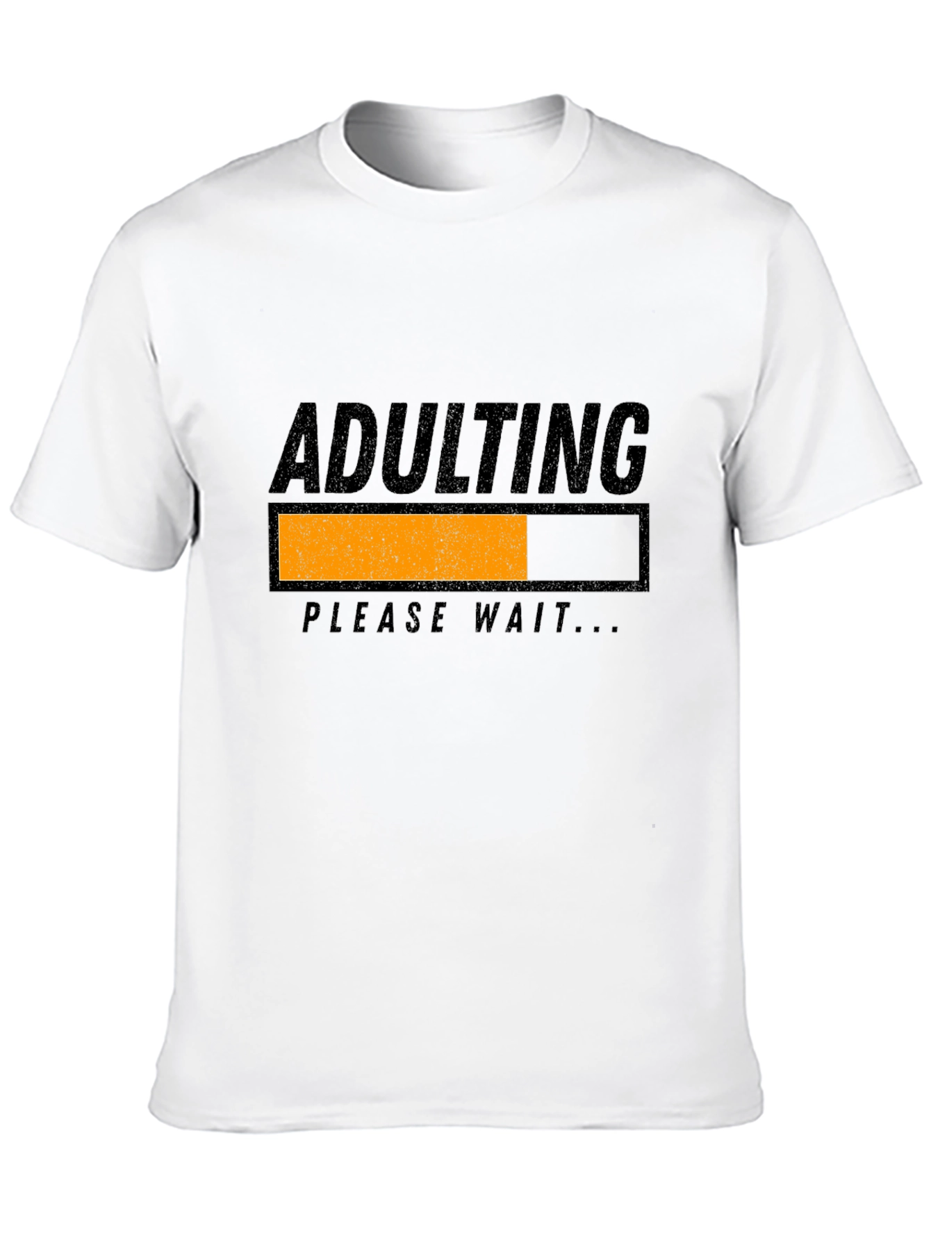 Adulting Please Wait Black Graphic Tee