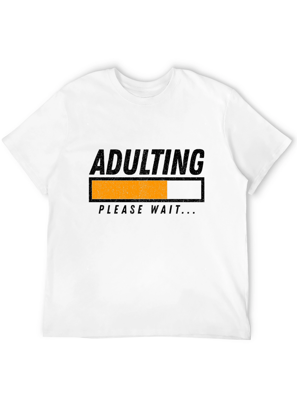 Adulting Please Wait Black Graphic Tee