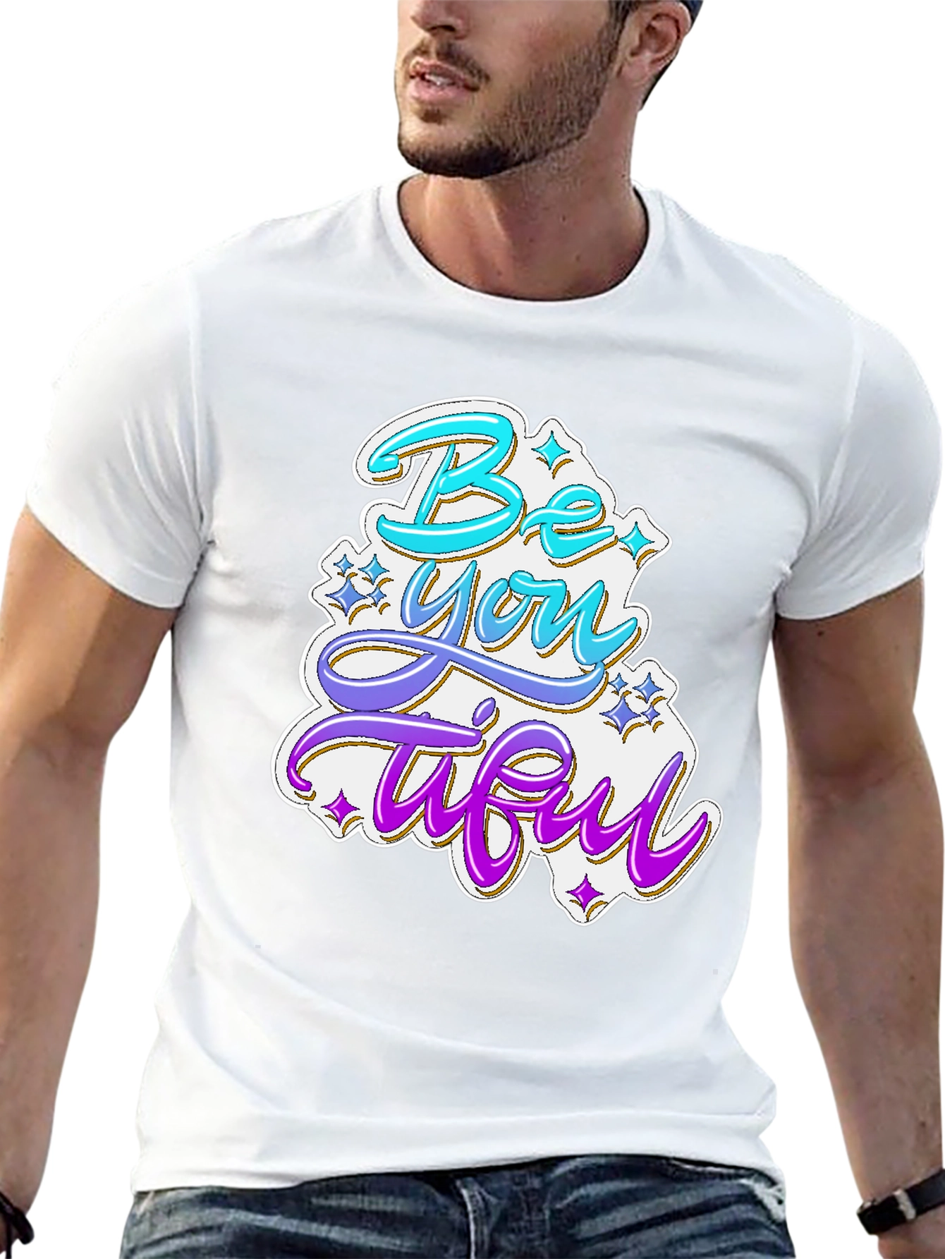 Be You Tiful Graphic Tee - Stylish Black T-Shirt