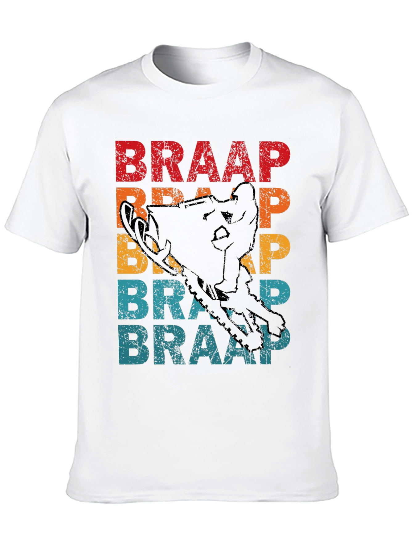 Braap Snowmobile Graphic Tee - Retro Style