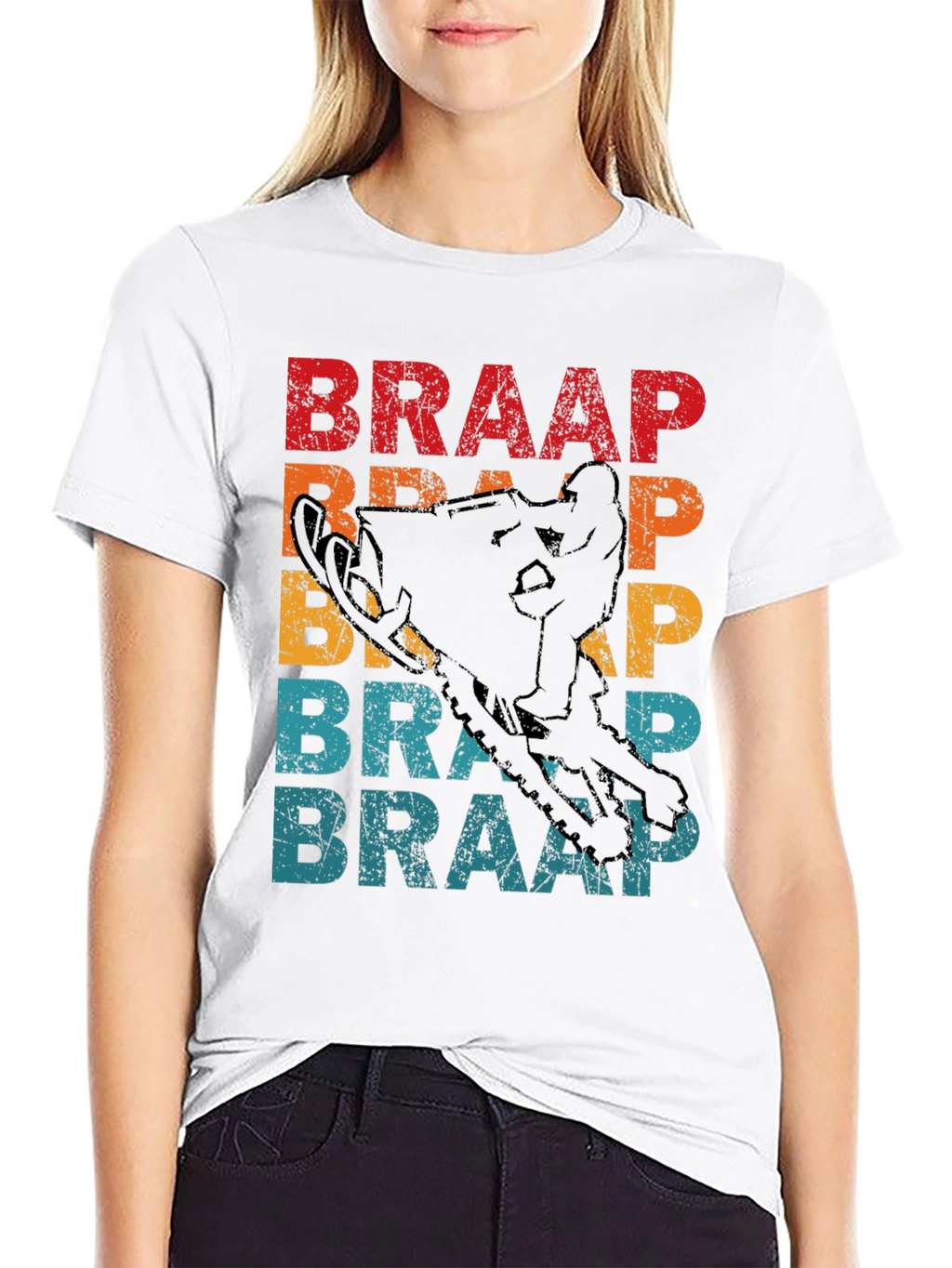 Braap Snowmobile Graphic Tee - Retro Style