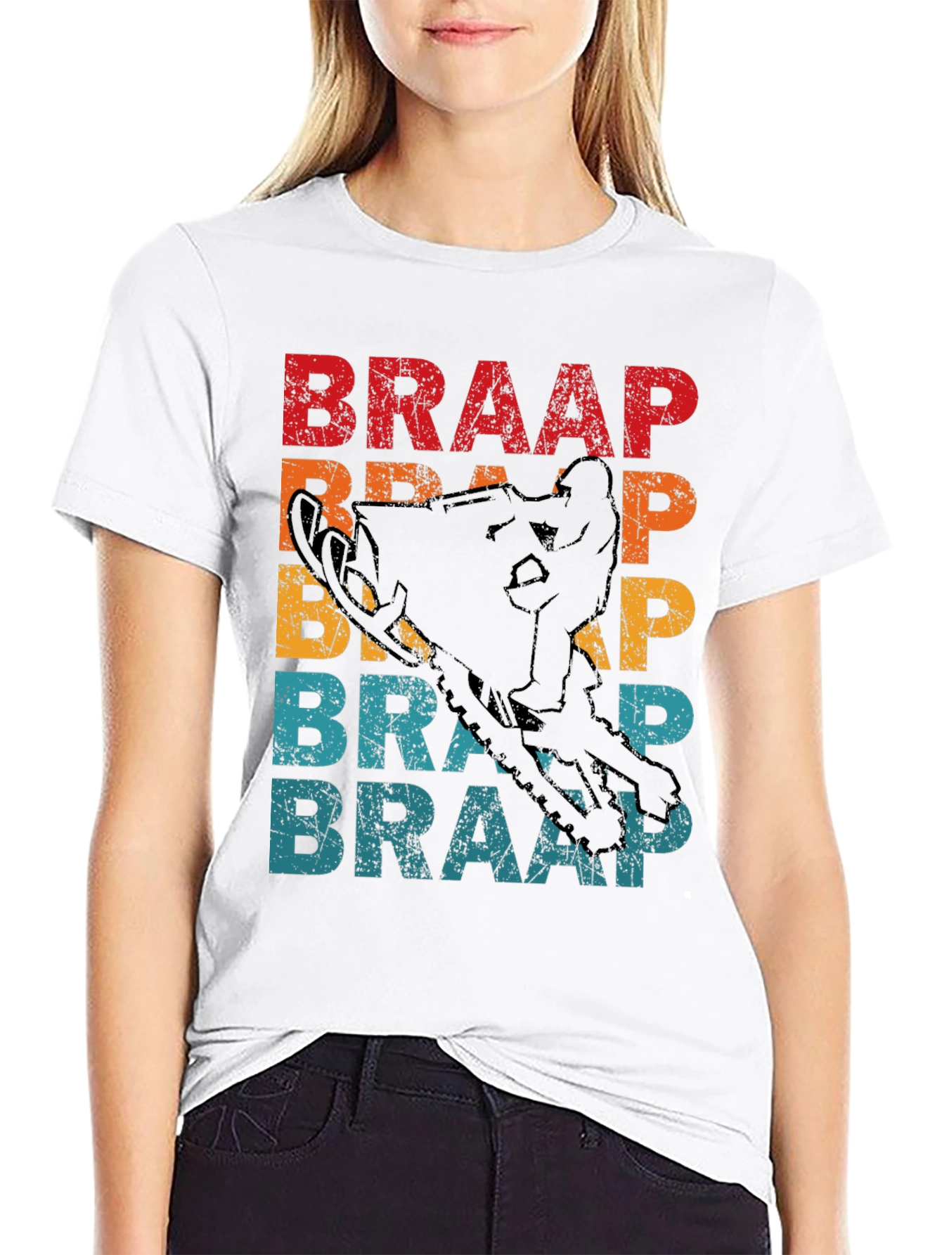Braap Snowmobile Graphic Tee - Retro Style