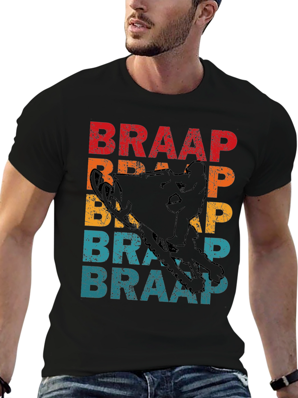 Braap Snowmobile Graphic Tee - Retro Style