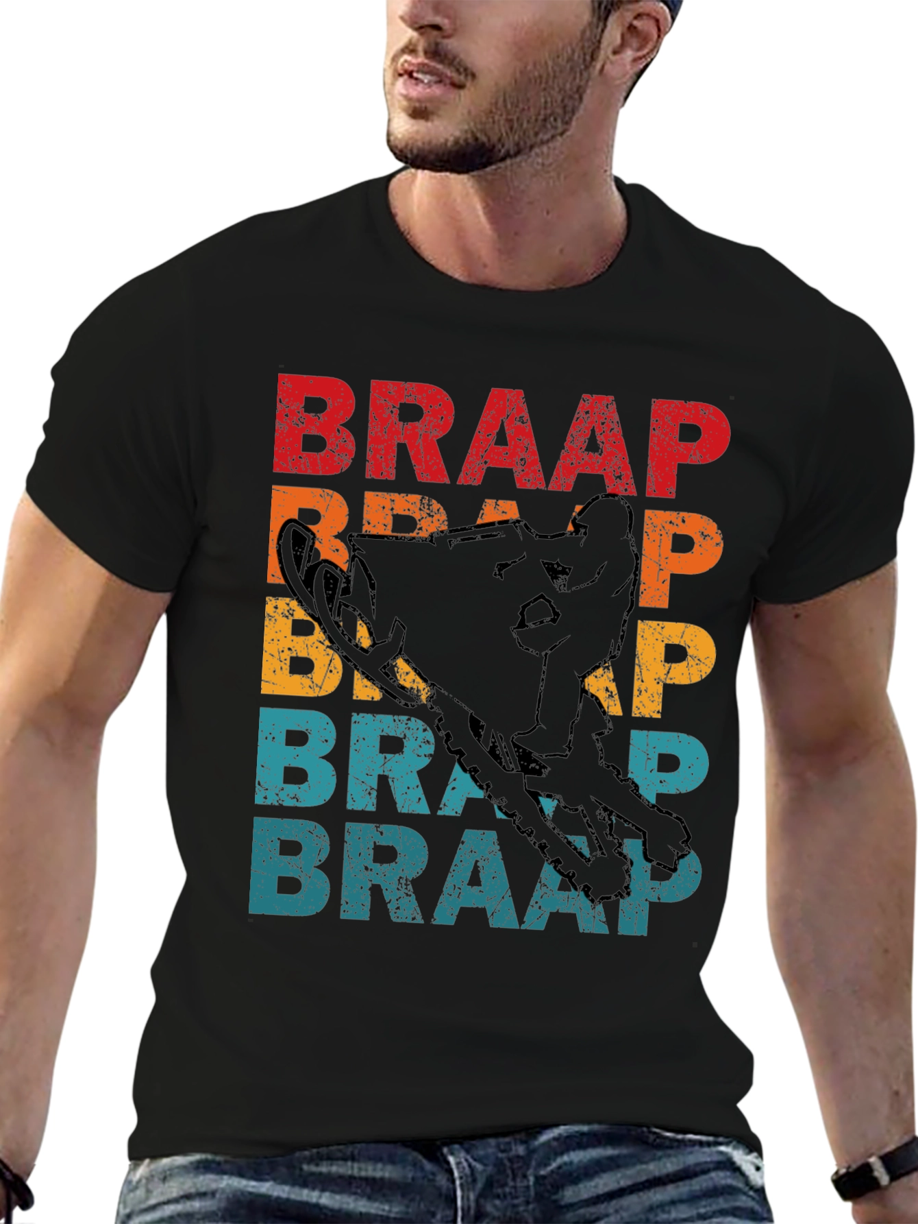 Braap Snowmobile Graphic Tee - Retro Style