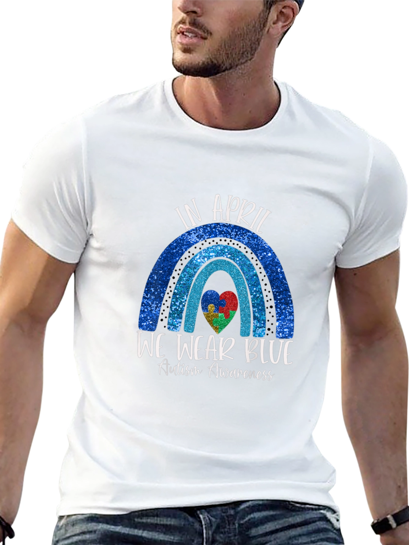 Autism Awareness T-Shirt - In April We Wear Blue