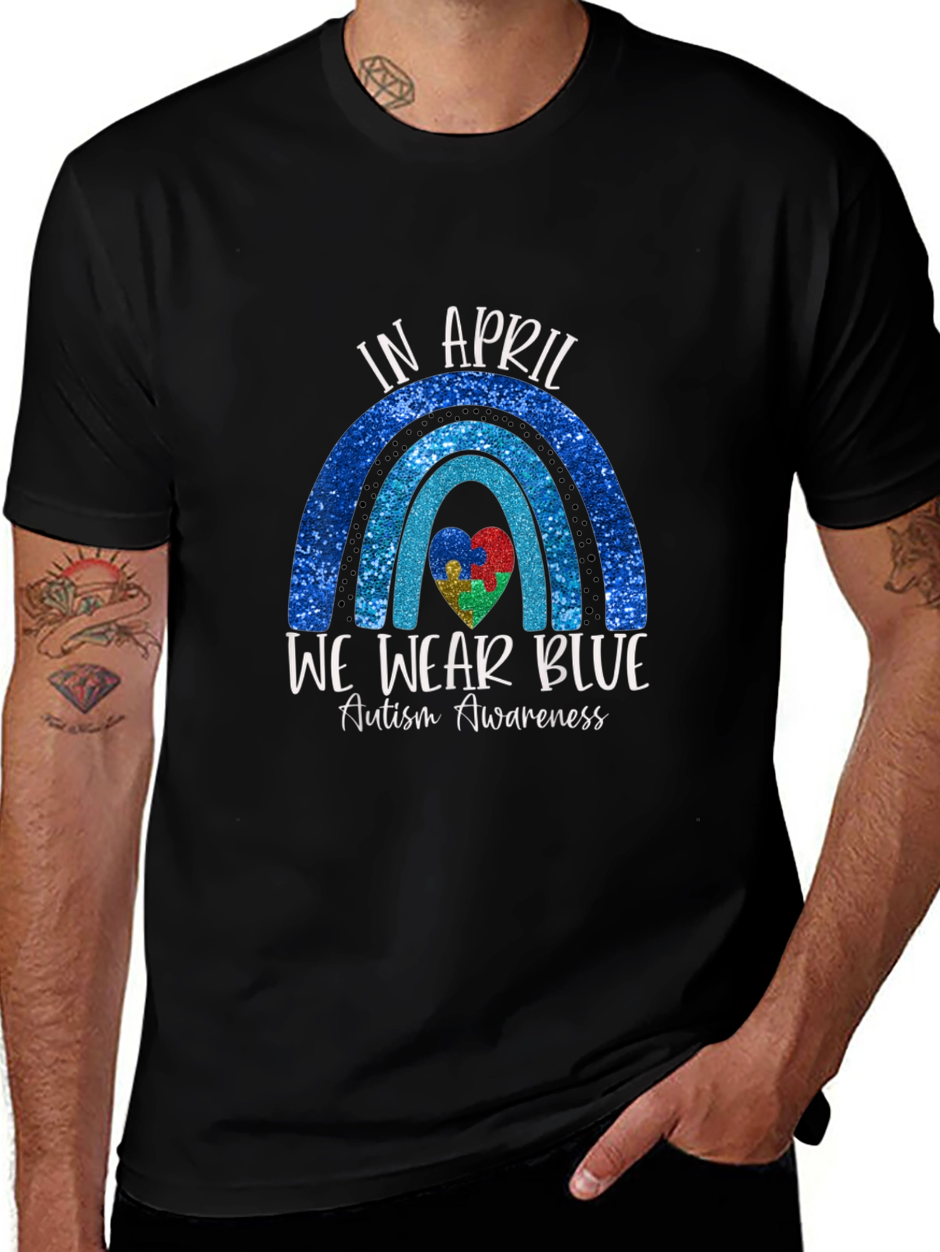 Autism Awareness T-Shirt - In April We Wear Blue