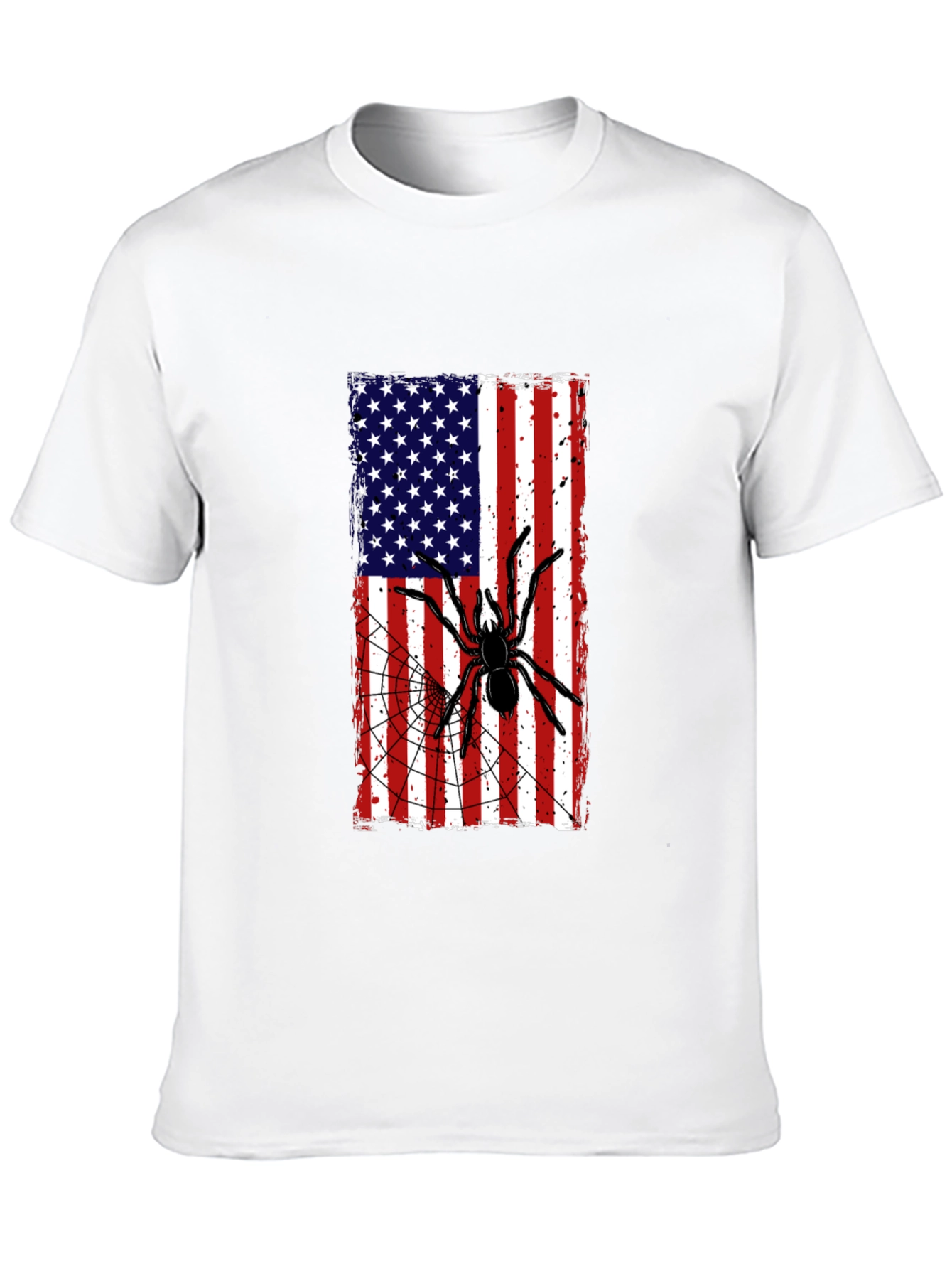 American Flag Spider Graphic T-Shirt
