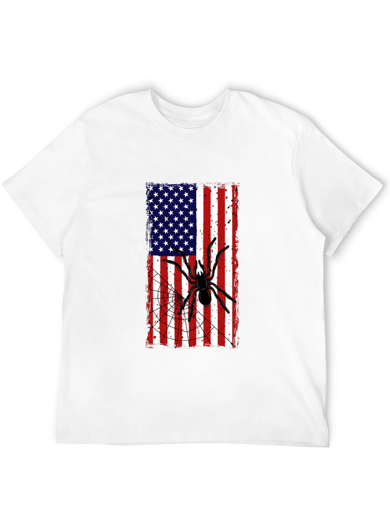American Flag Spider Graphic T-Shirt