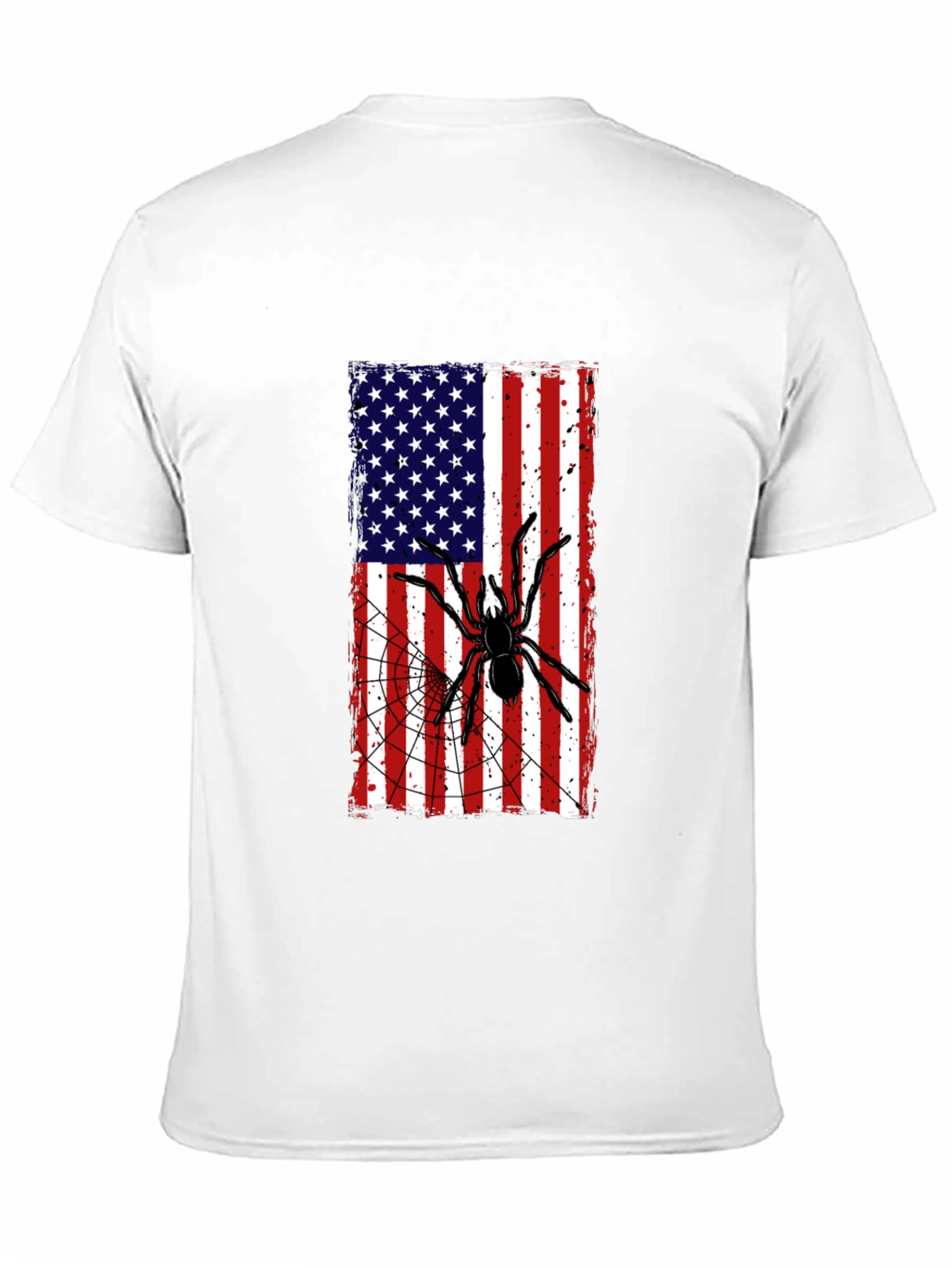 American Flag Spider Graphic T-Shirt