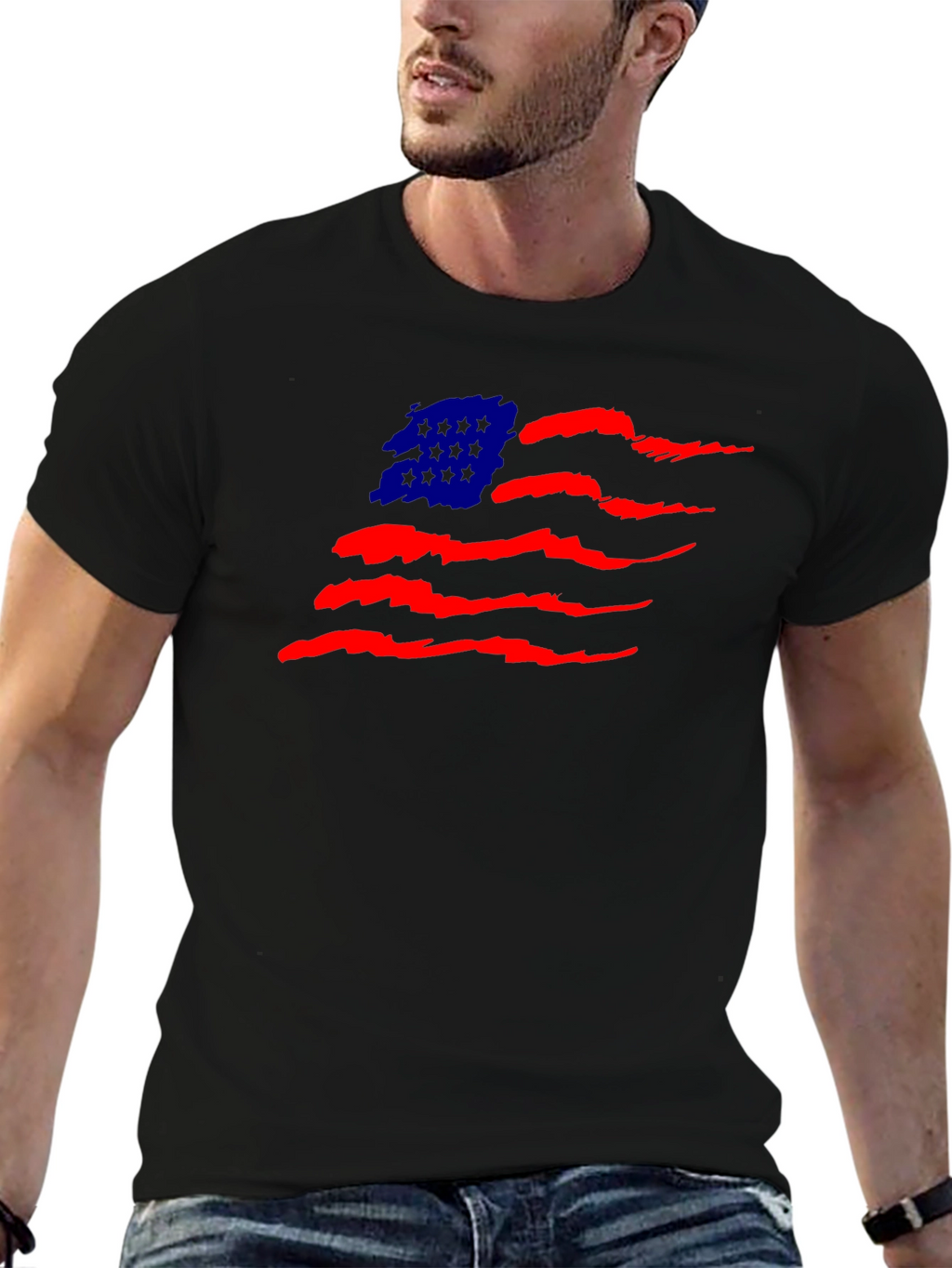American Flag Graphic Tee - Patriotic Style