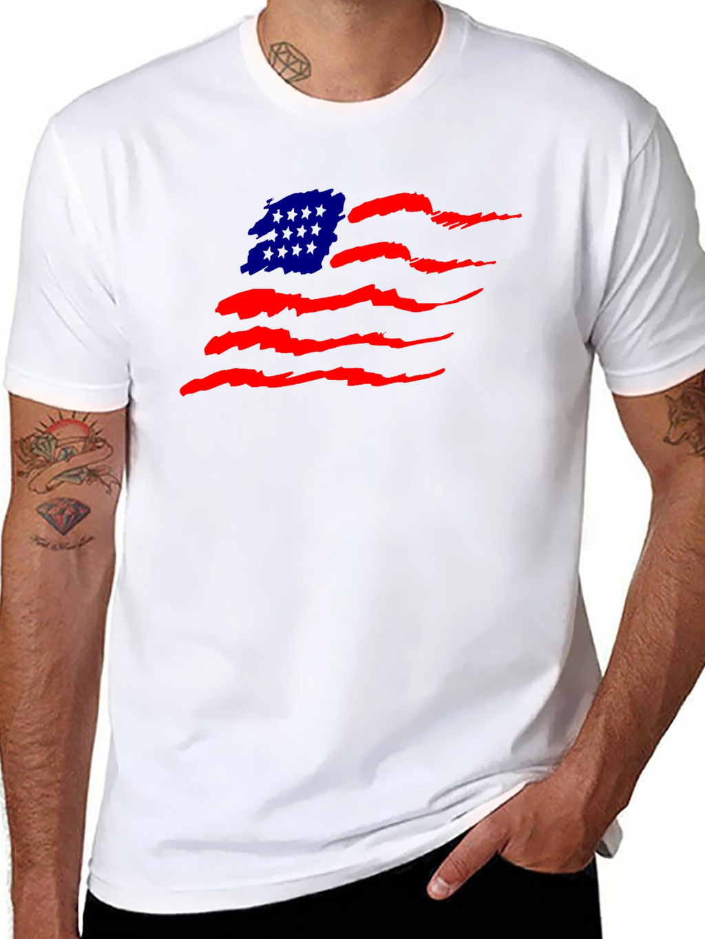 American Flag Graphic Tee - Patriotic Style