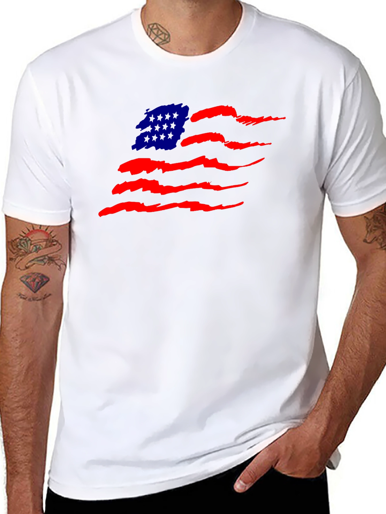 American Flag Graphic Tee - Patriotic Style