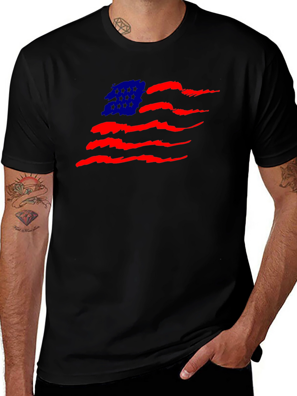American Flag Graphic Tee - Patriotic Style