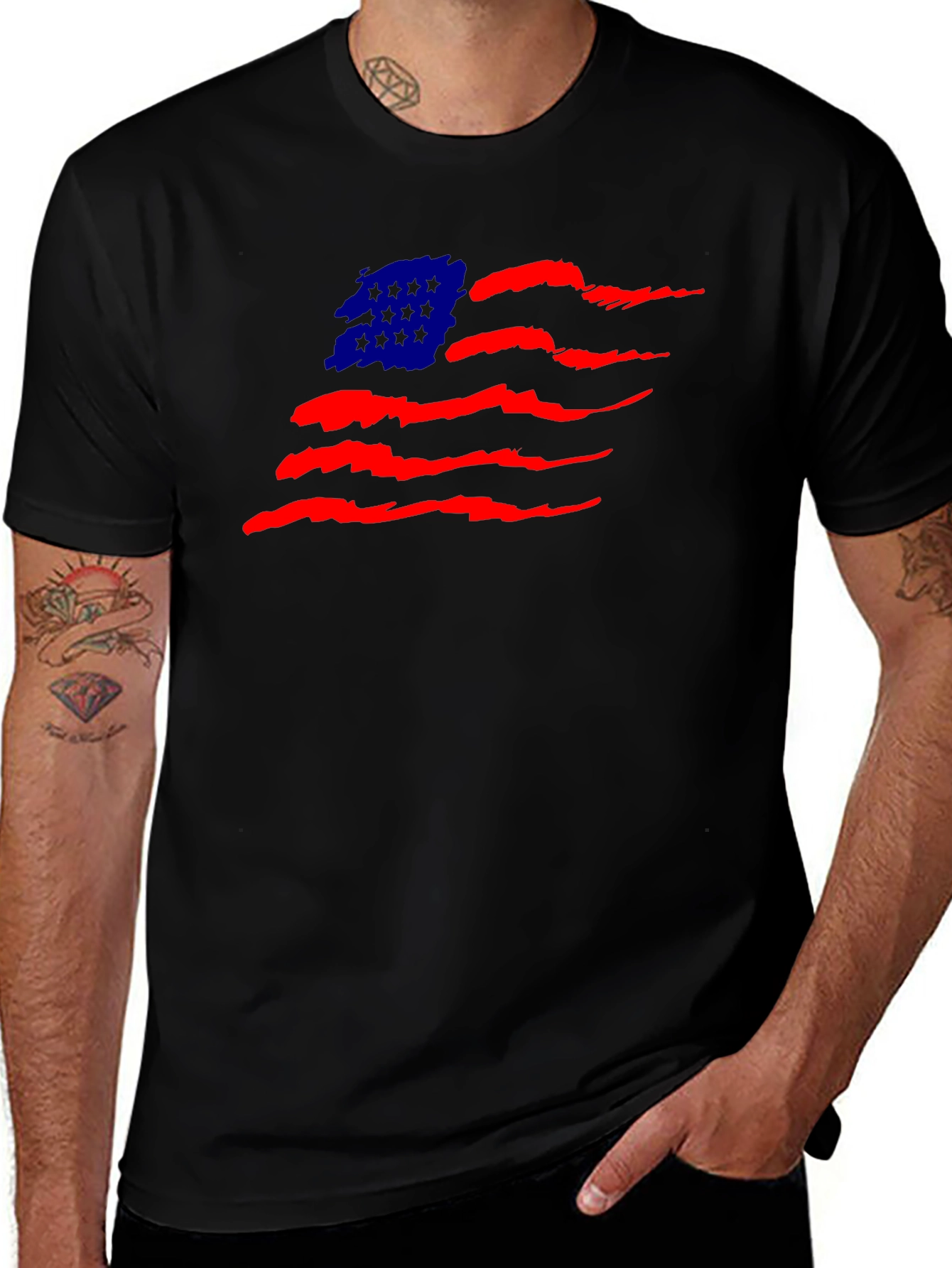 American Flag Graphic Tee - Patriotic Style