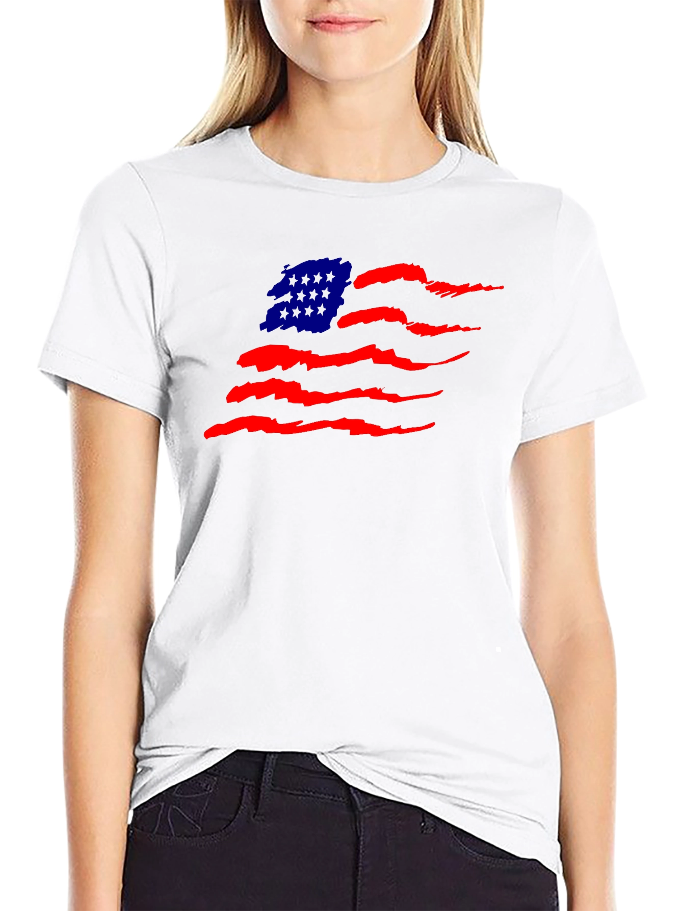 American Flag Graphic Tee - Patriotic Style