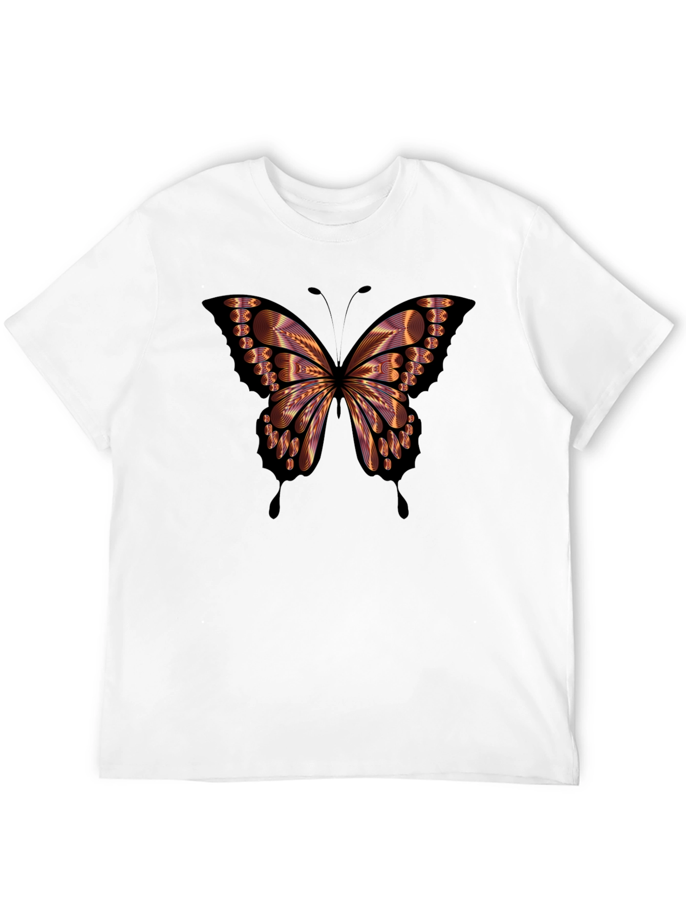 Butterfly Graphic Mens Black T-Shirt