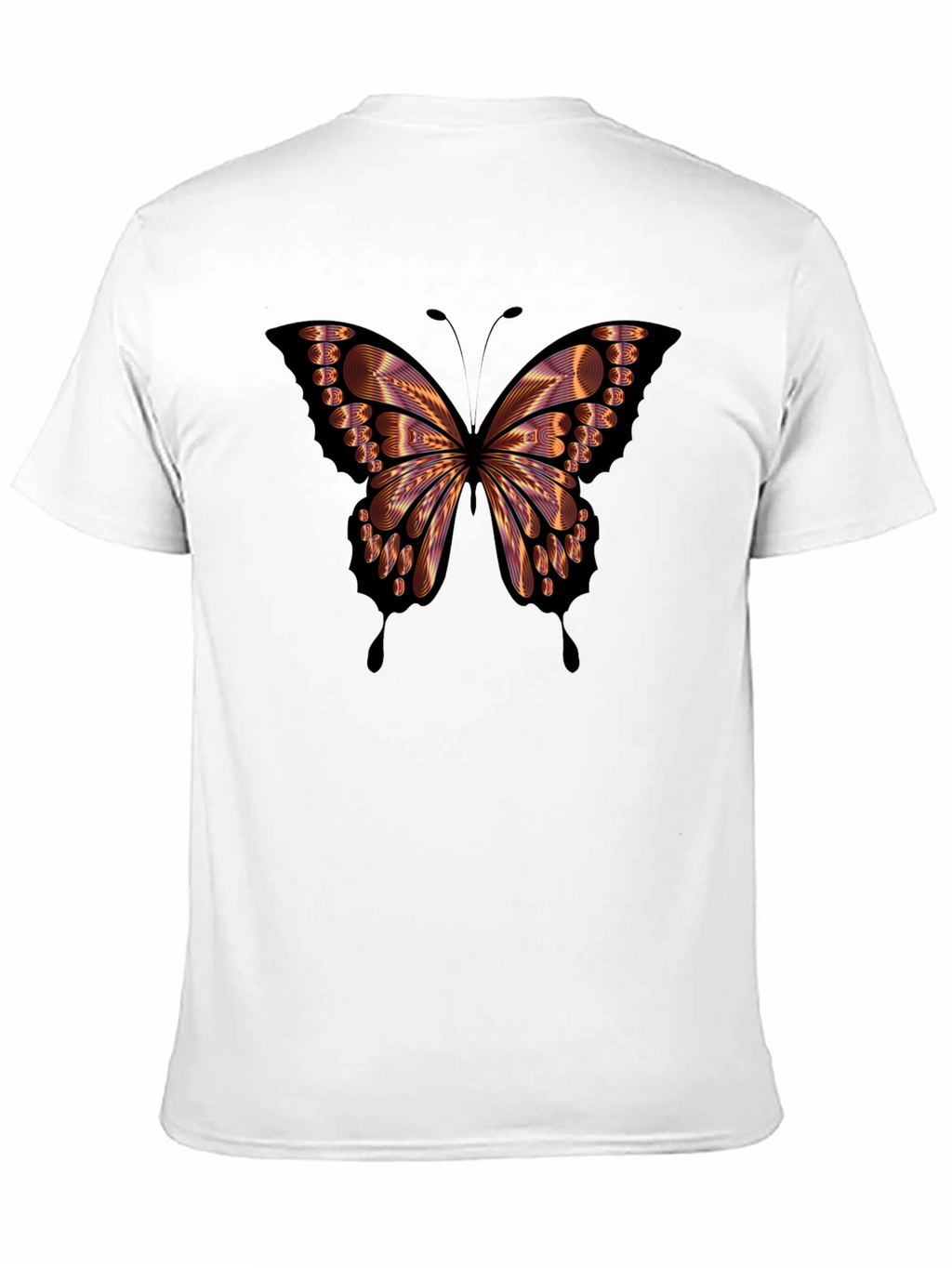 Butterfly Graphic Mens Black T-Shirt