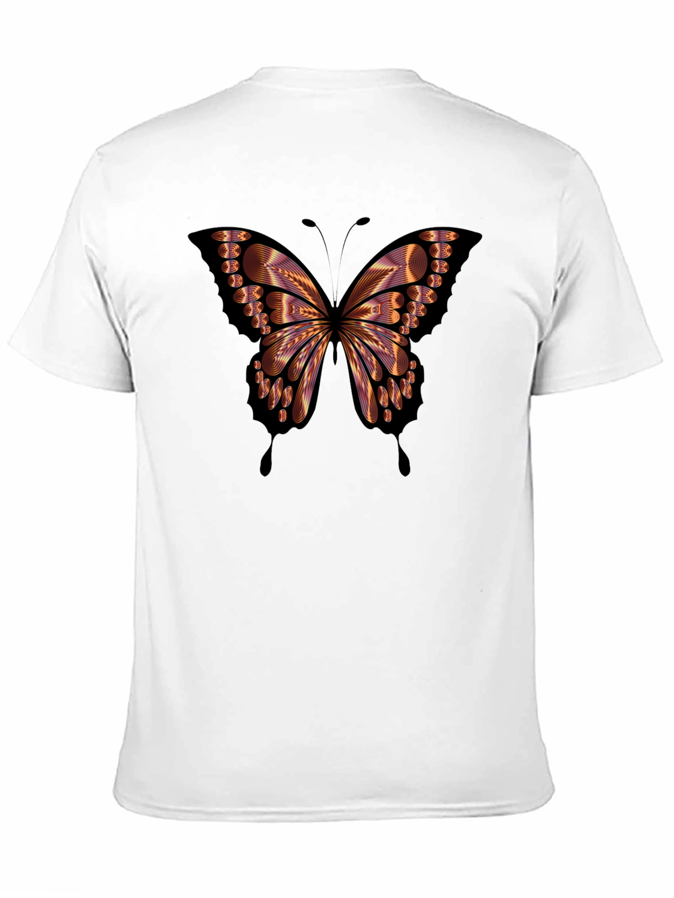 Butterfly Graphic Mens Black T-Shirt