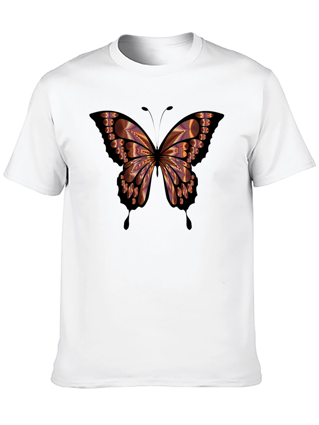 Butterfly Graphic Mens Black T-Shirt