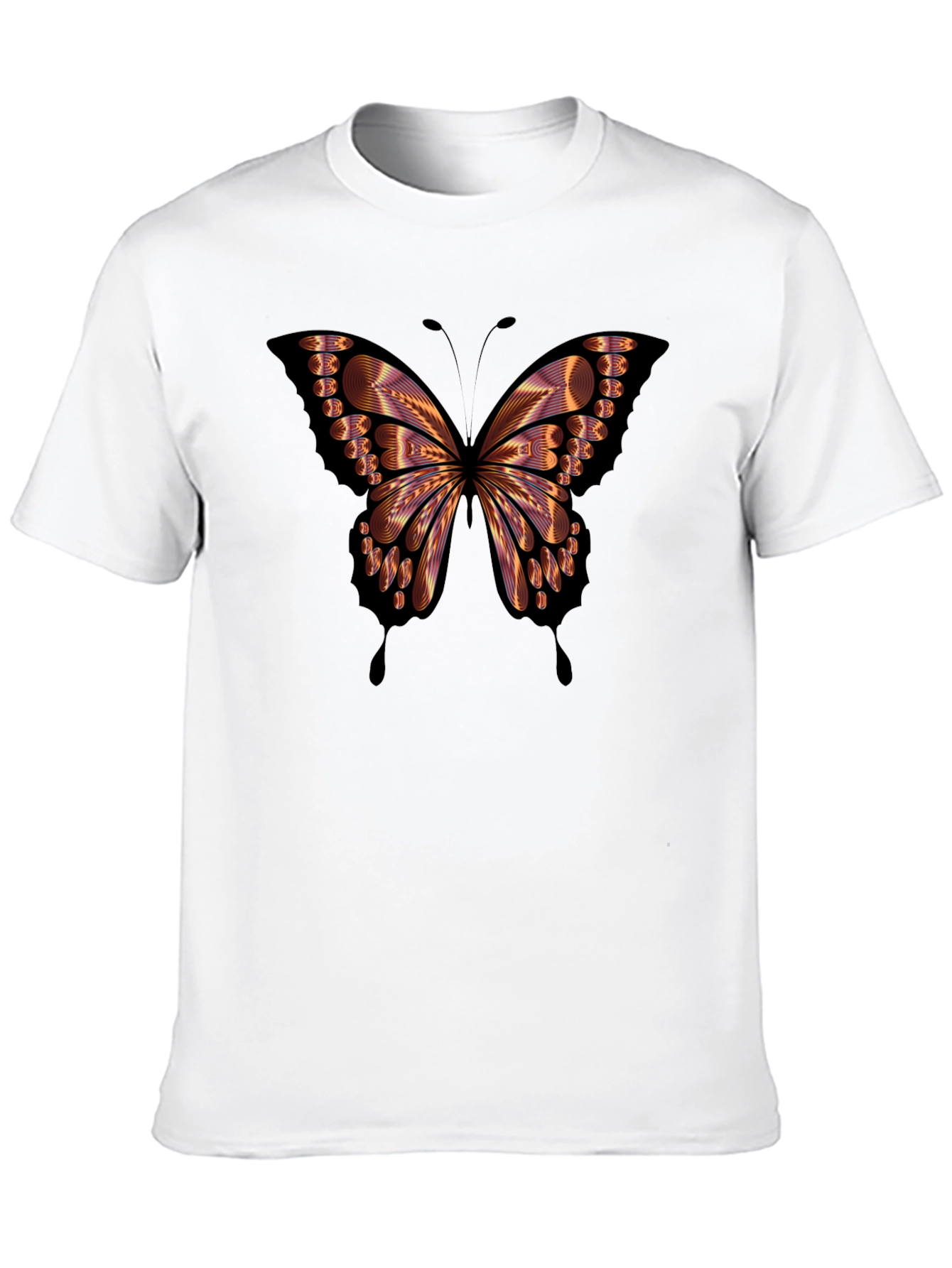 Butterfly Graphic Mens Black T-Shirt
