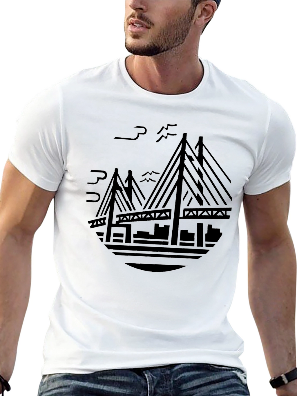 Bridge Graphic Black T-Shirt
