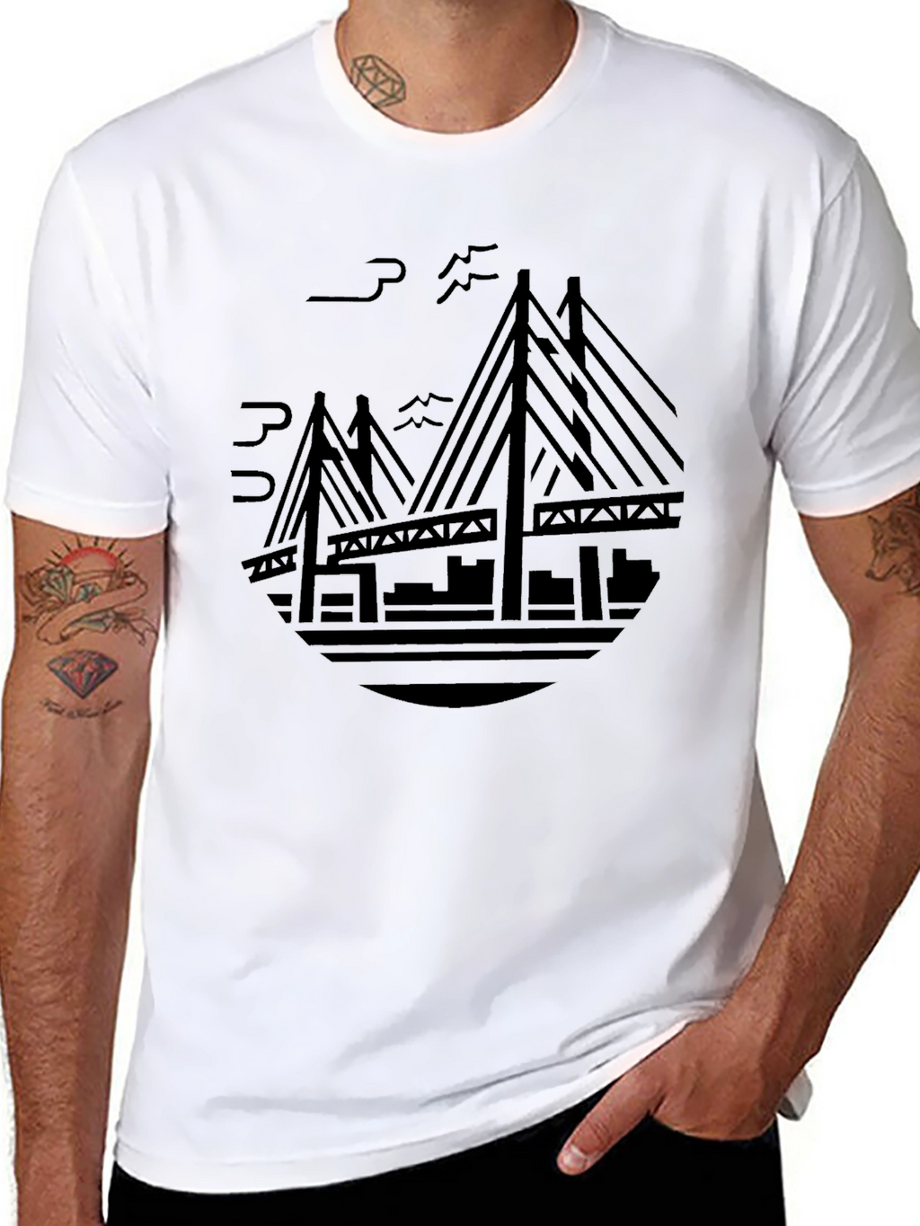 Bridge Graphic Black T-Shirt