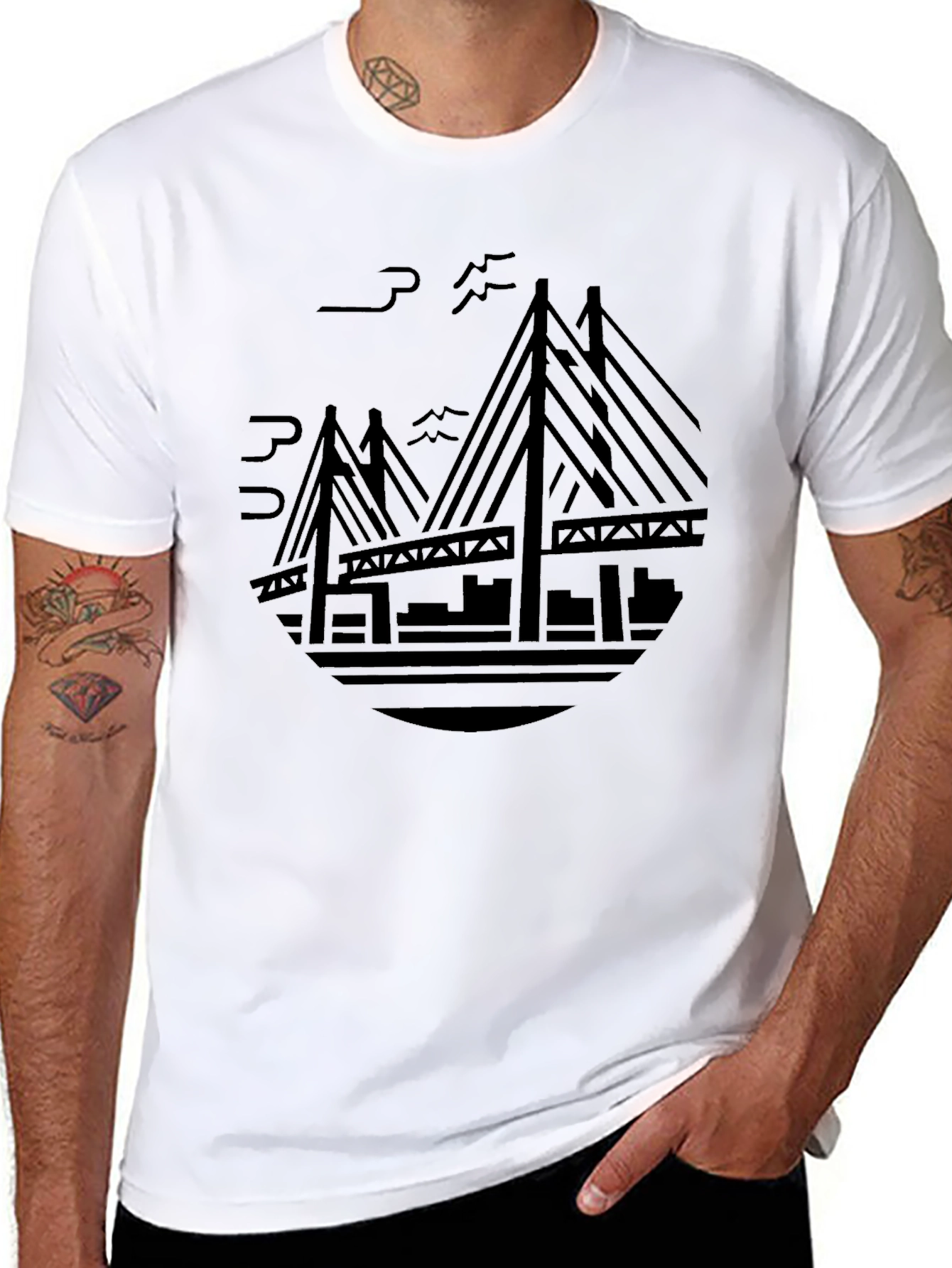 Bridge Graphic Black T-Shirt