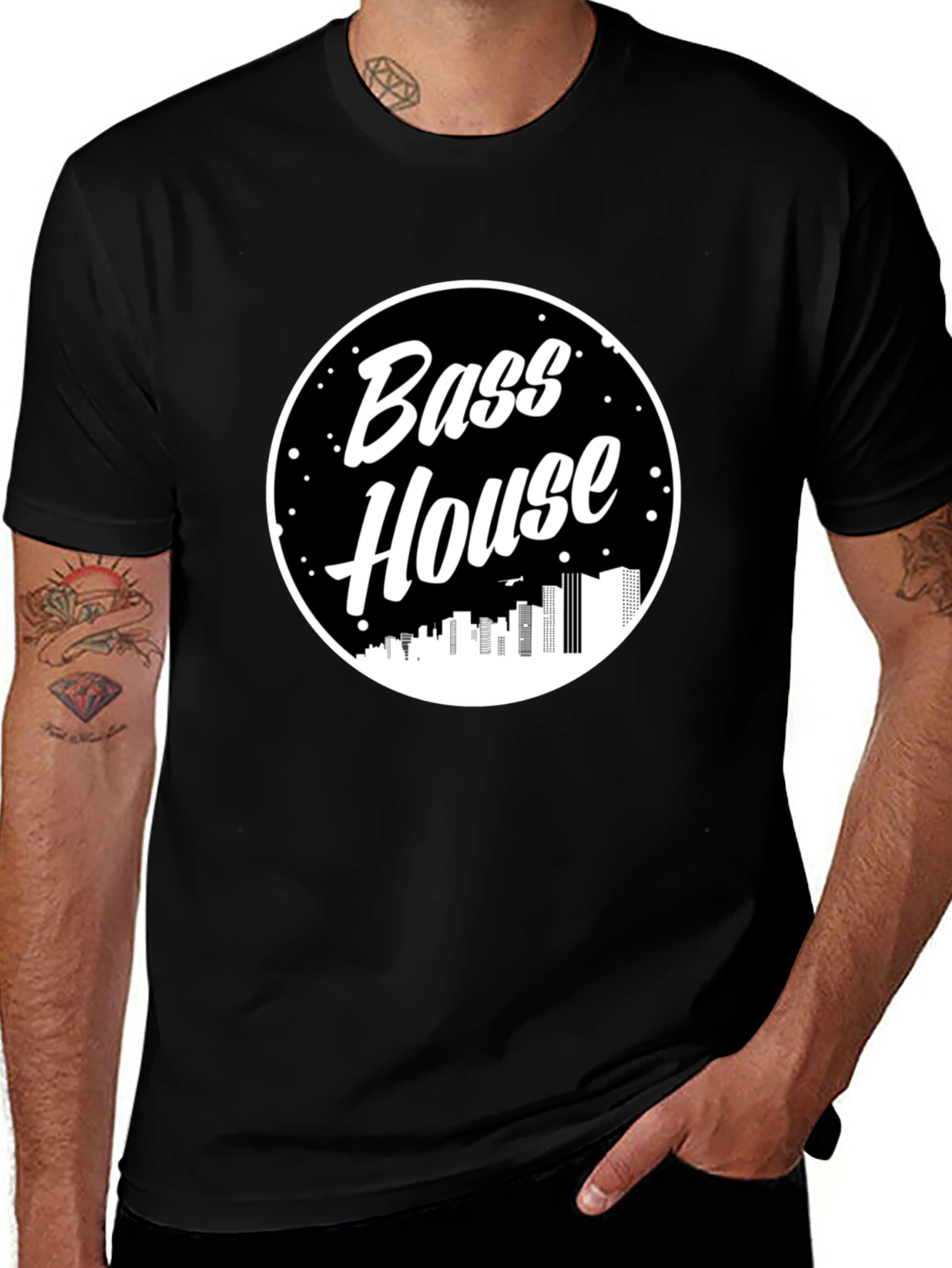 Bass House Black T-Shirt - EDM Music Rave Apparel