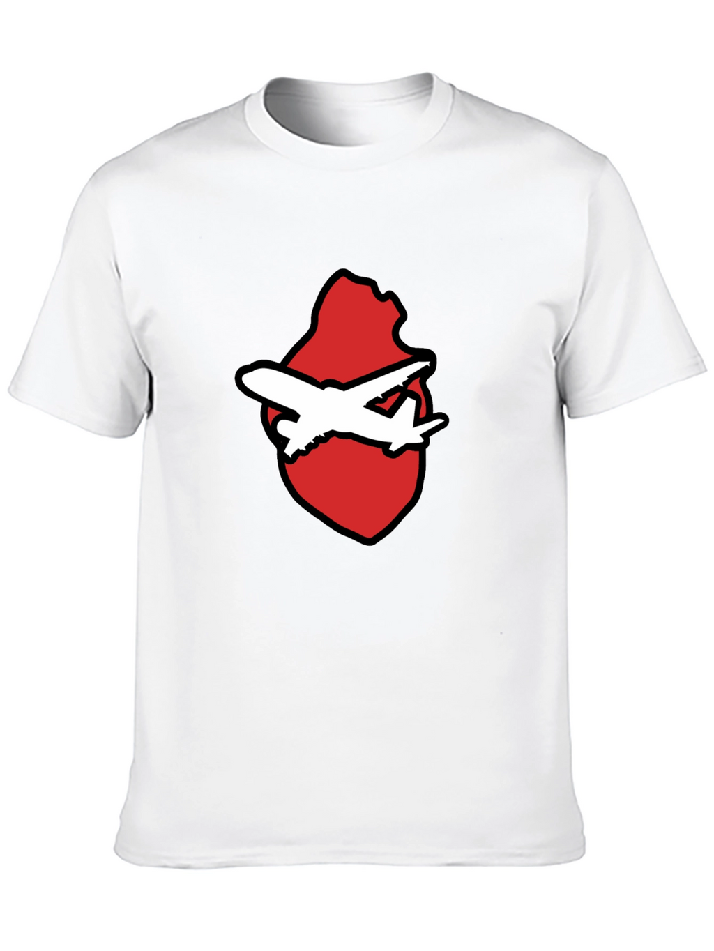 Airplane Heart Graphic Black Tee