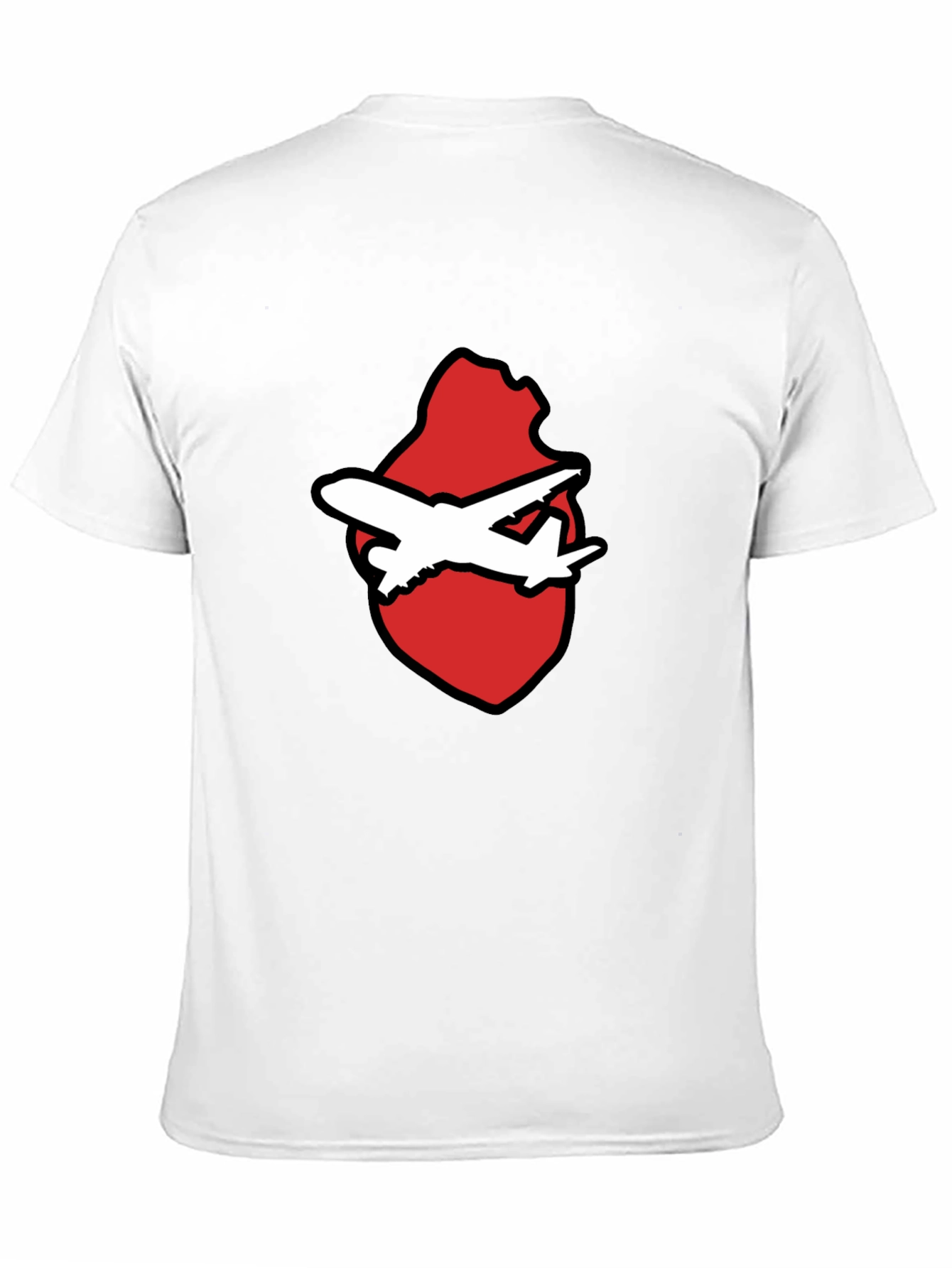 Airplane Heart Graphic Black Tee