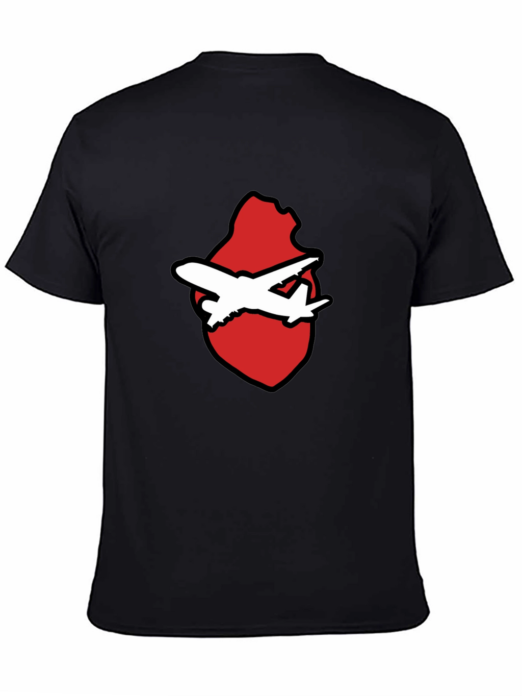 Airplane Heart Graphic Black Tee