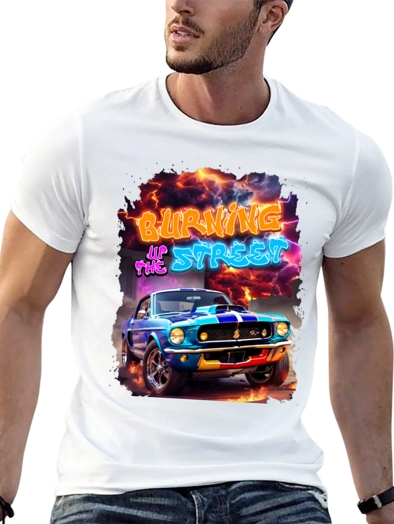 Burning Up The Street Graphic Tee
