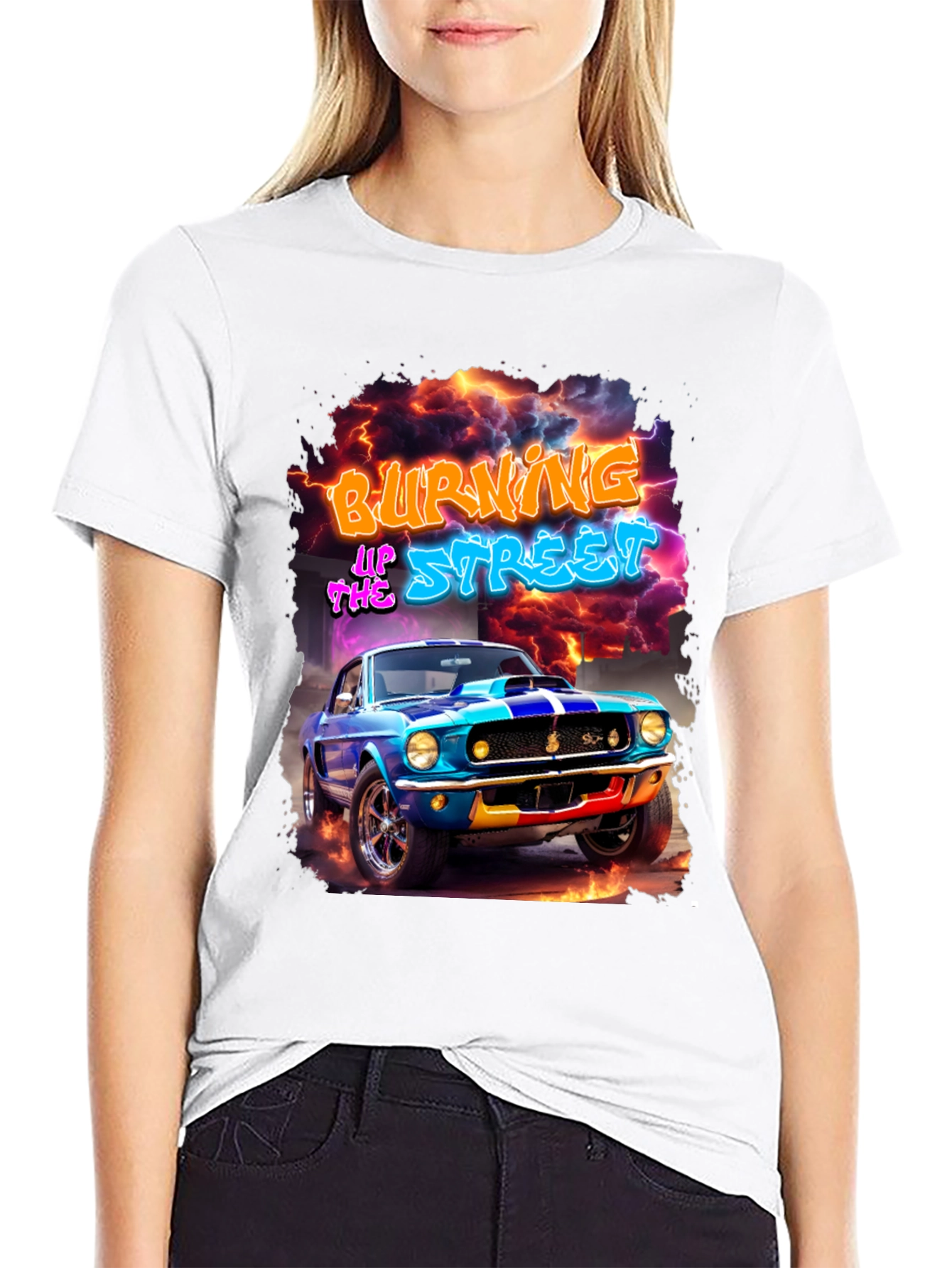 Burning Up The Street Graphic Tee