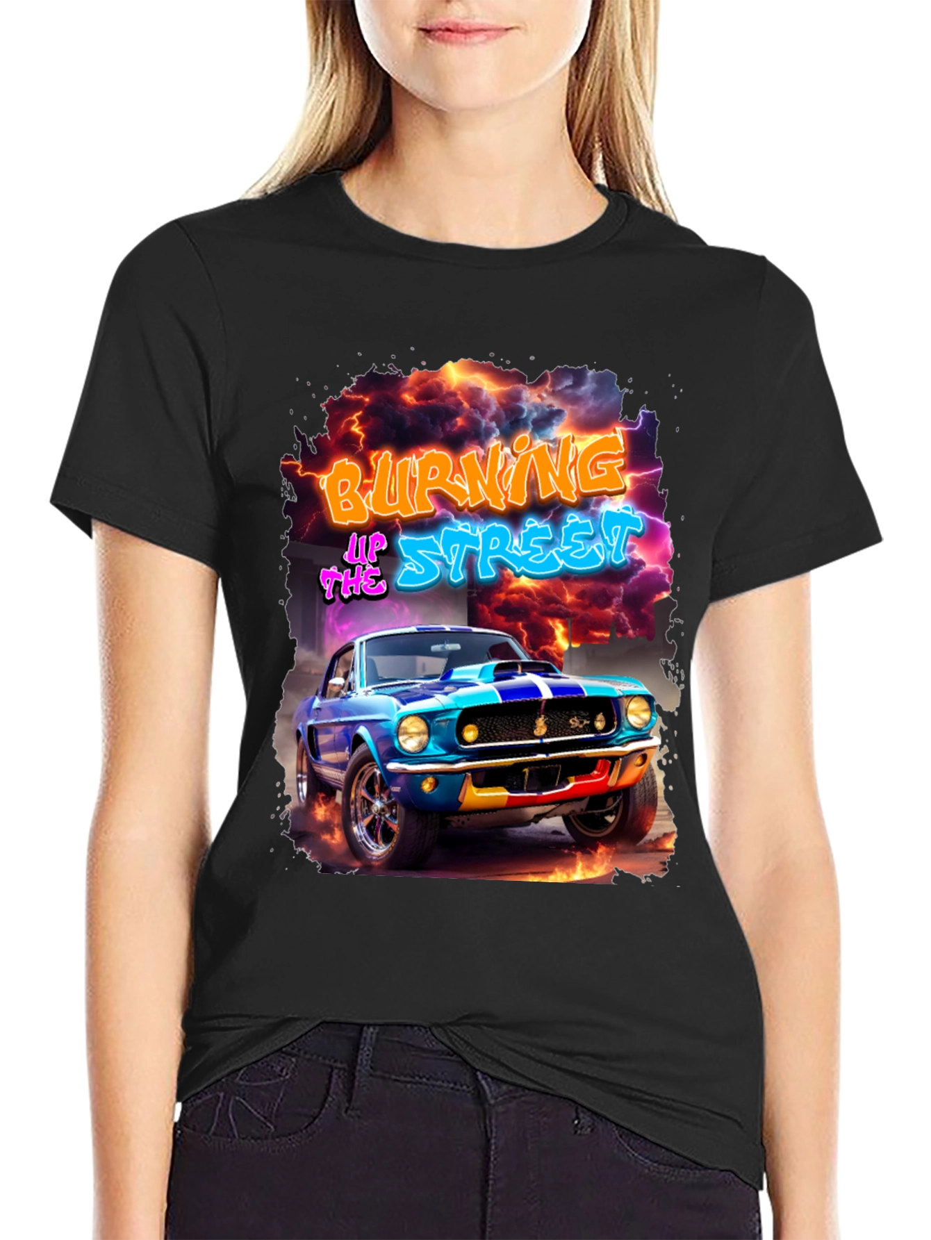 Burning Up The Street Graphic Tee