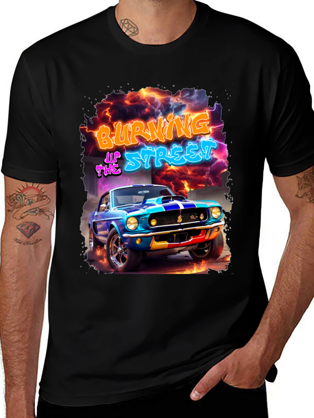 Burning Up The Street Graphic Tee