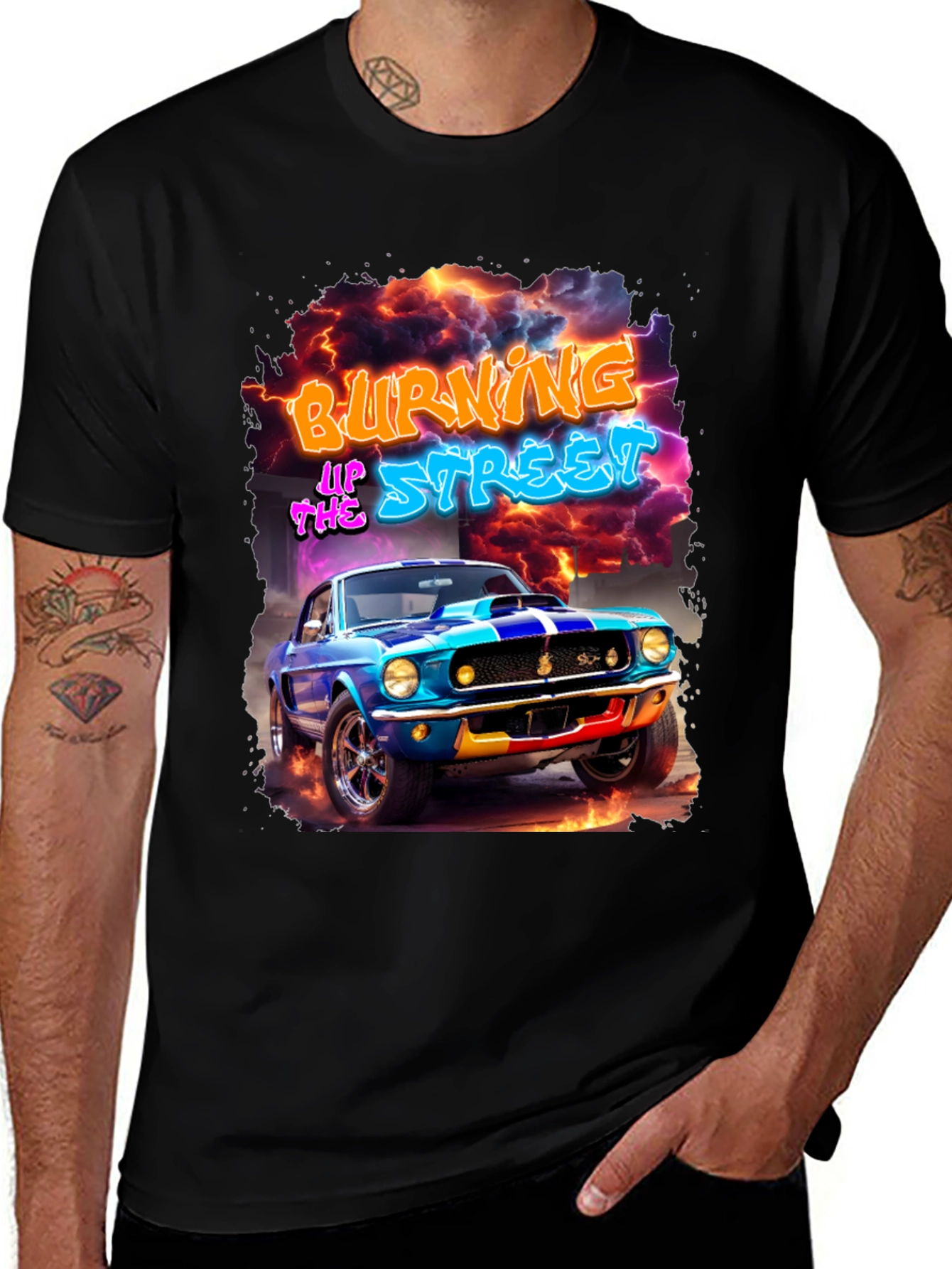 Burning Up The Street Graphic Tee