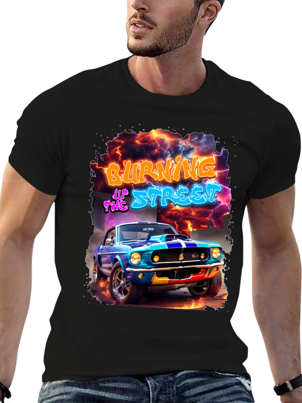Burning Up The Street Graphic Tee