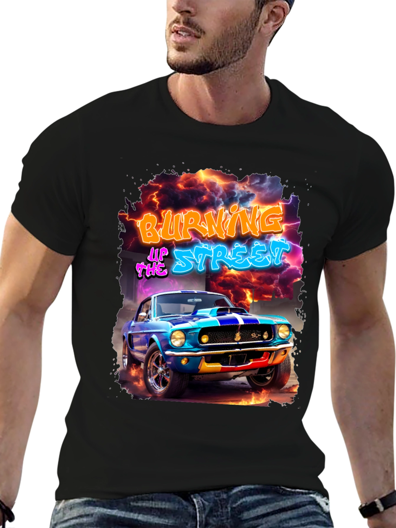 Burning Up The Street Graphic Tee