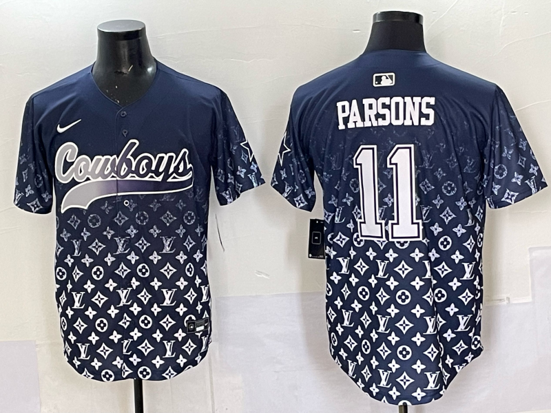 Men's Dallas Cowboys Micah Parsons #11 Navy Team Game Player Jersey