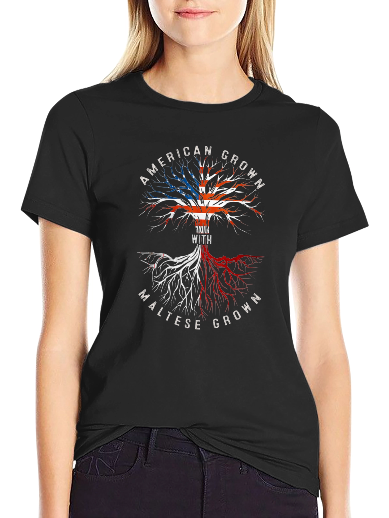 American & Maltese Grown Tree T-Shirt