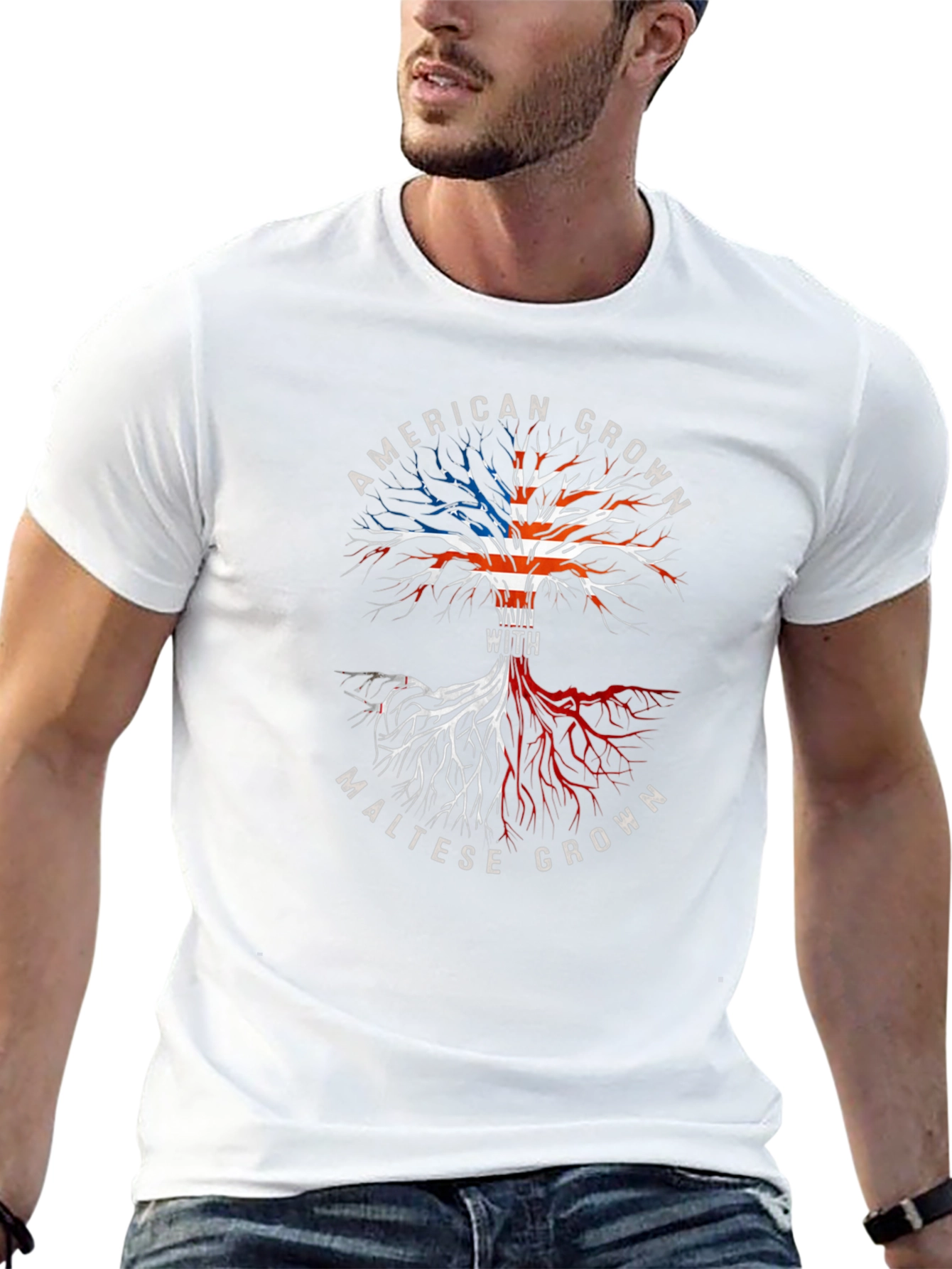 American & Maltese Grown Tree T-Shirt