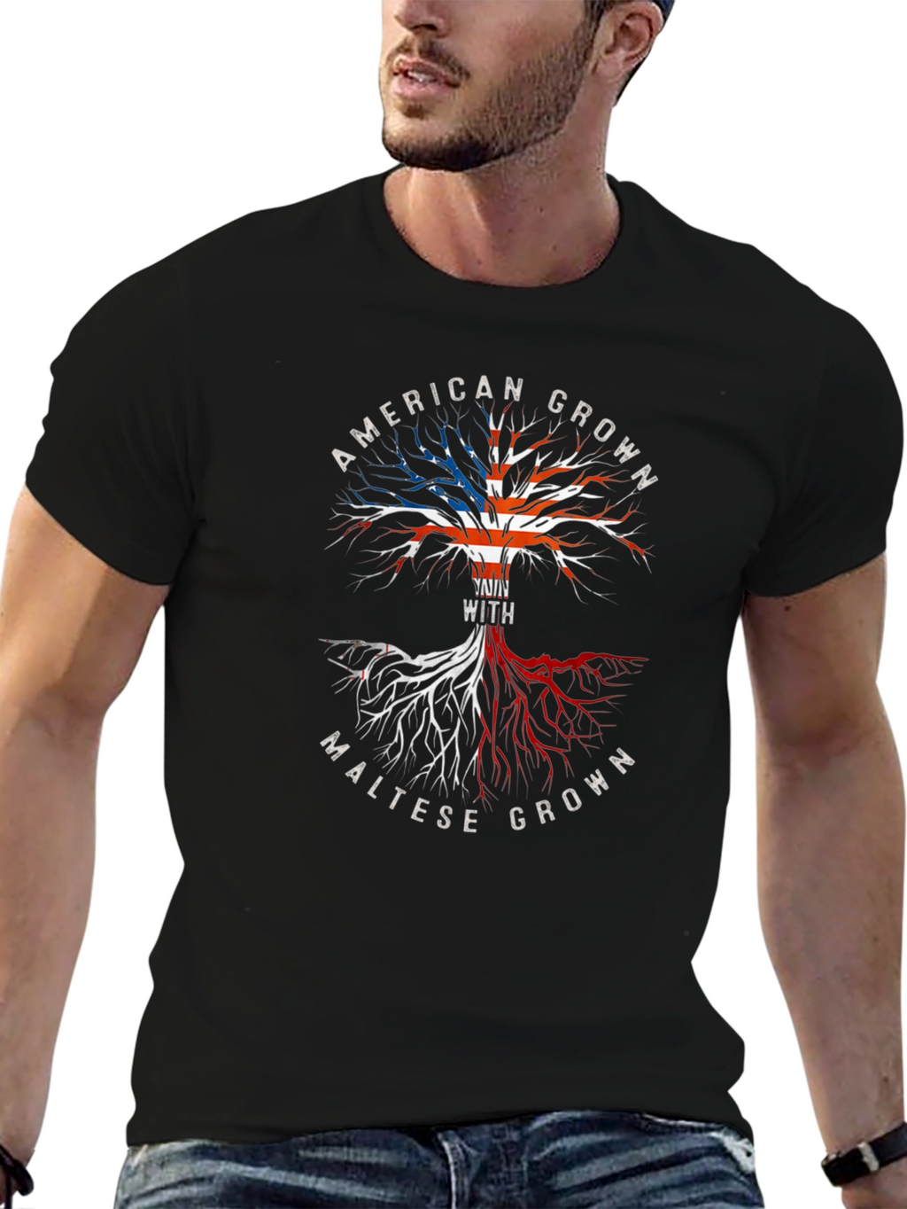 American & Maltese Grown Tree T-Shirt