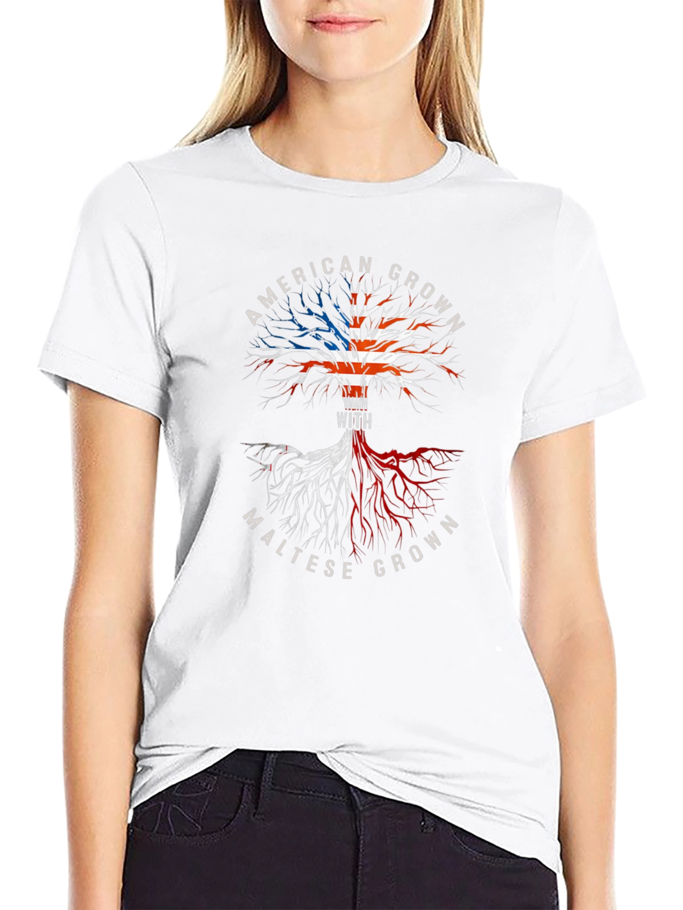 American & Maltese Grown Tree T-Shirt