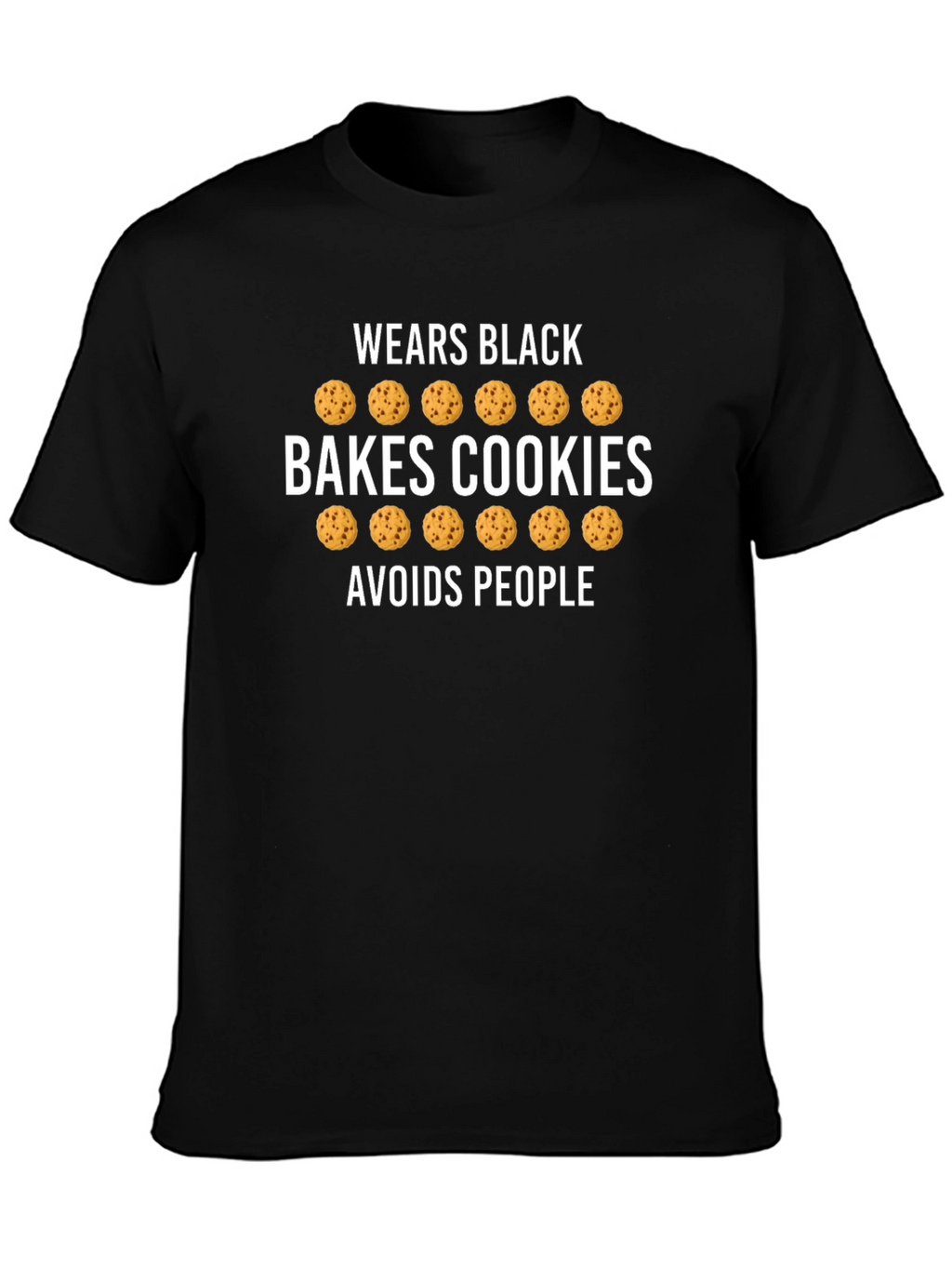 Bakes Cookies Black T-Shirt