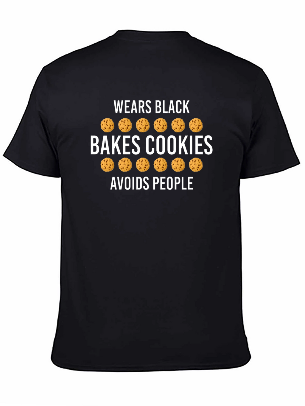 Bakes Cookies Black T-Shirt