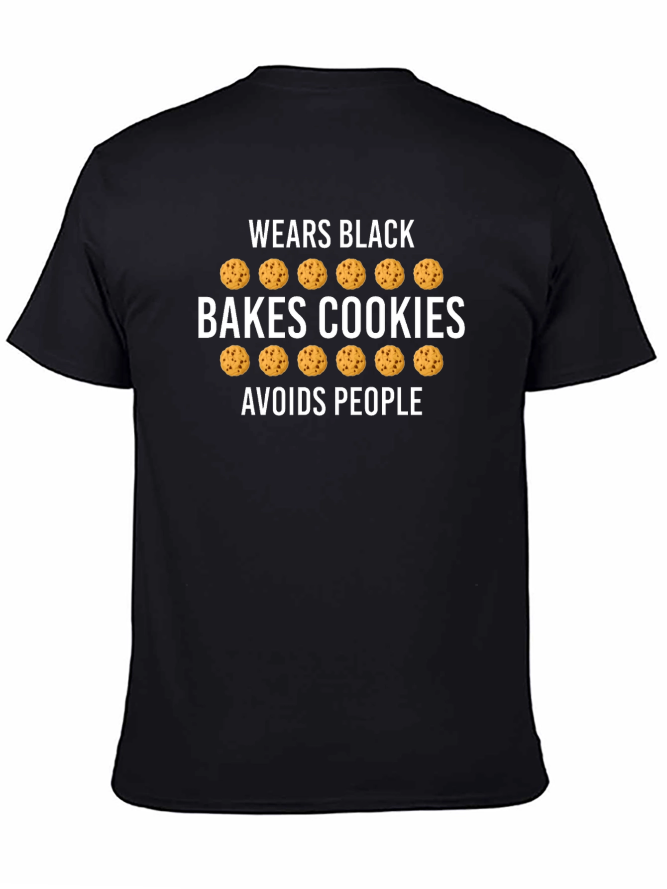 Bakes Cookies Black T-Shirt