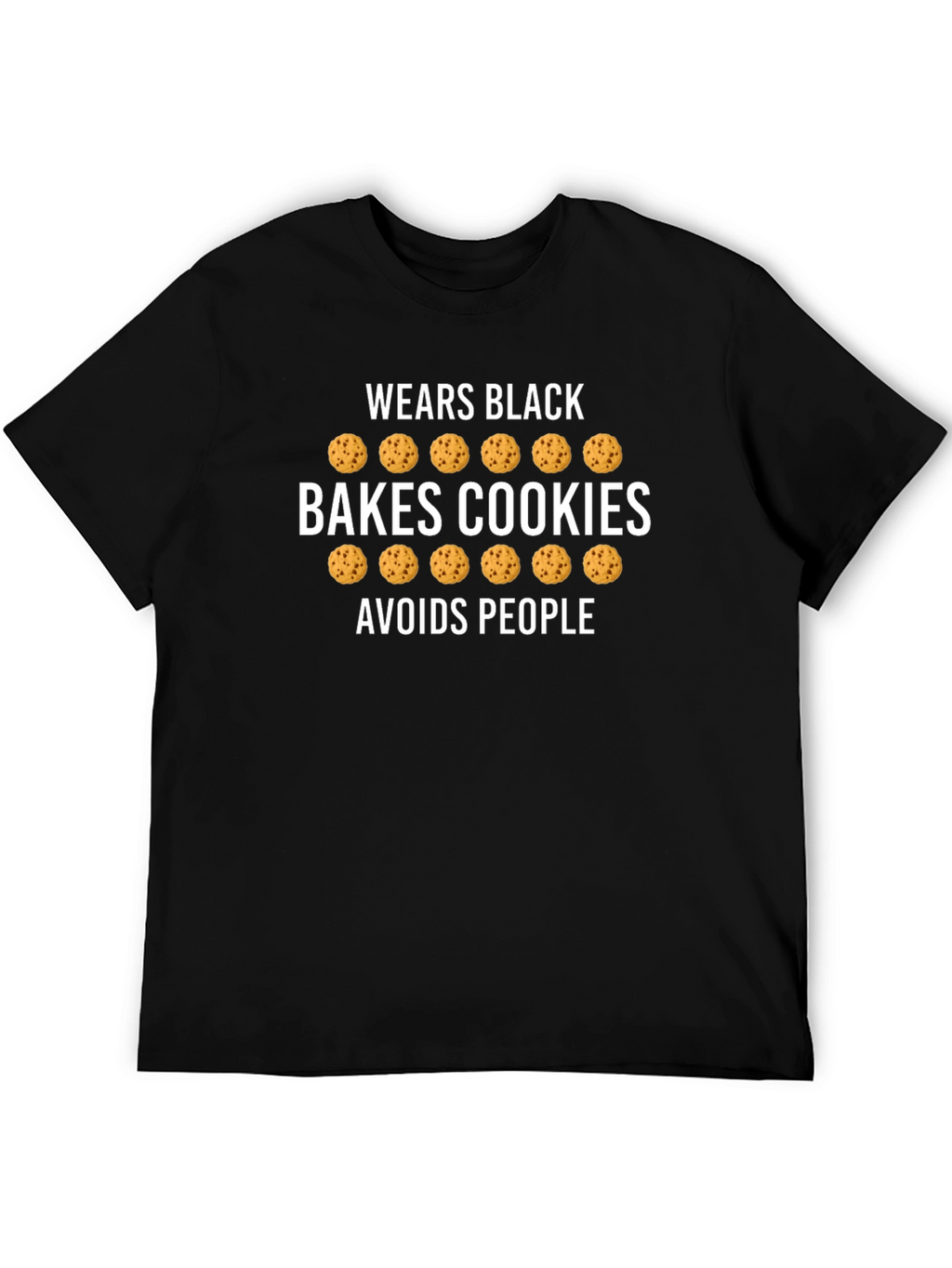 Bakes Cookies Black T-Shirt