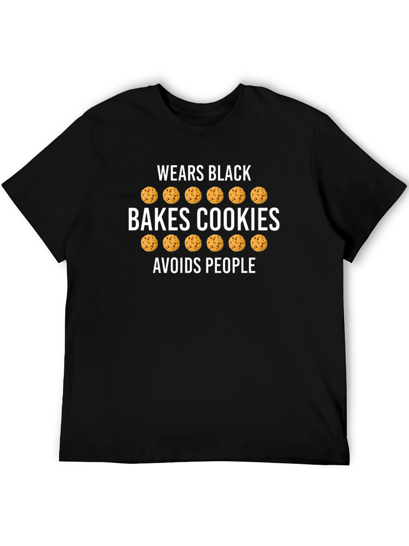 Bakes Cookies Black T-Shirt