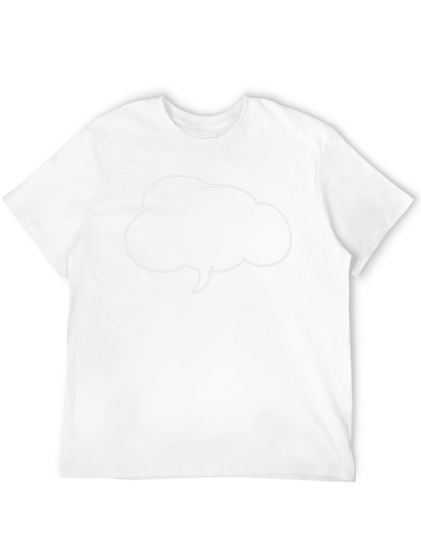 Black T-Shirt with Speech Bubble Graphic