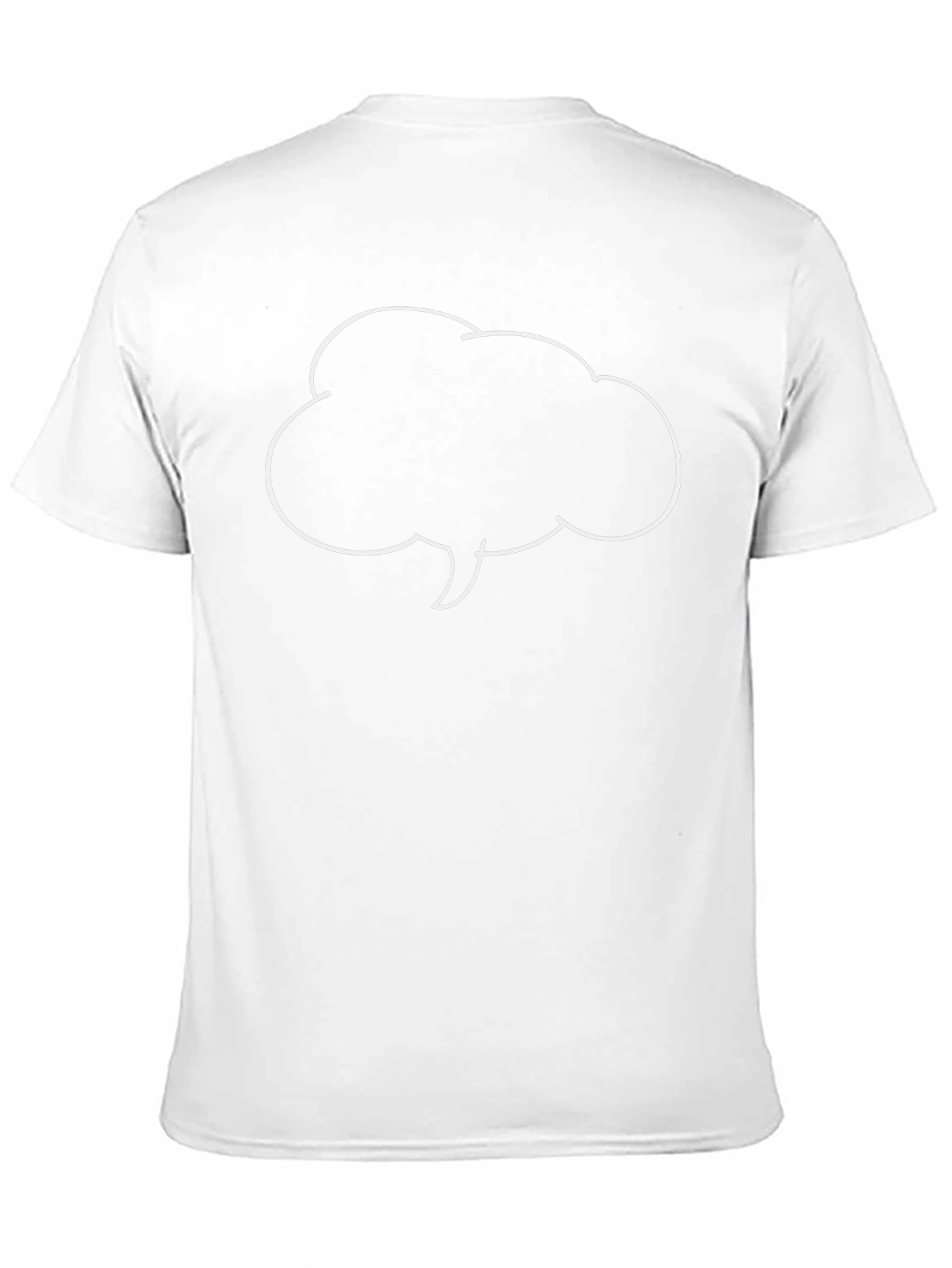 Black T-Shirt with Speech Bubble Graphic